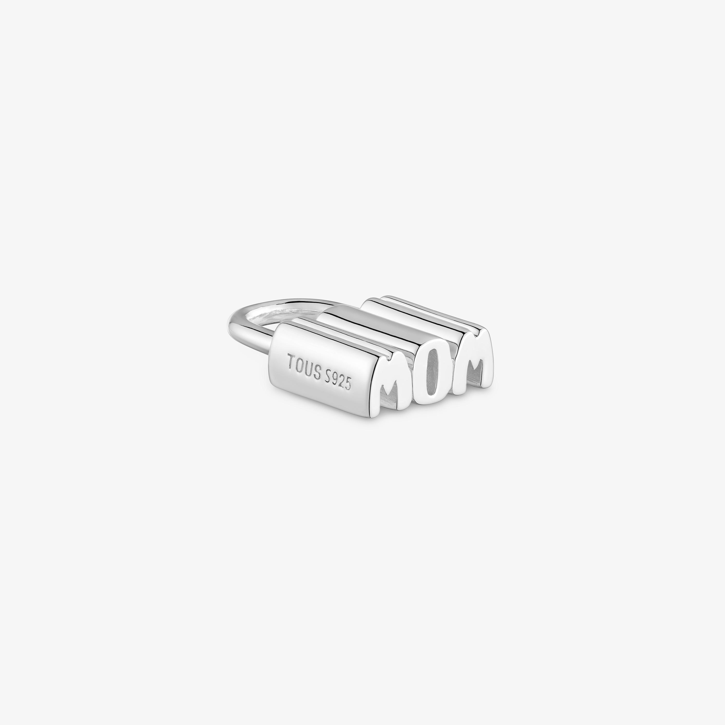 Silver padlock motif Pendant TOUS Mom