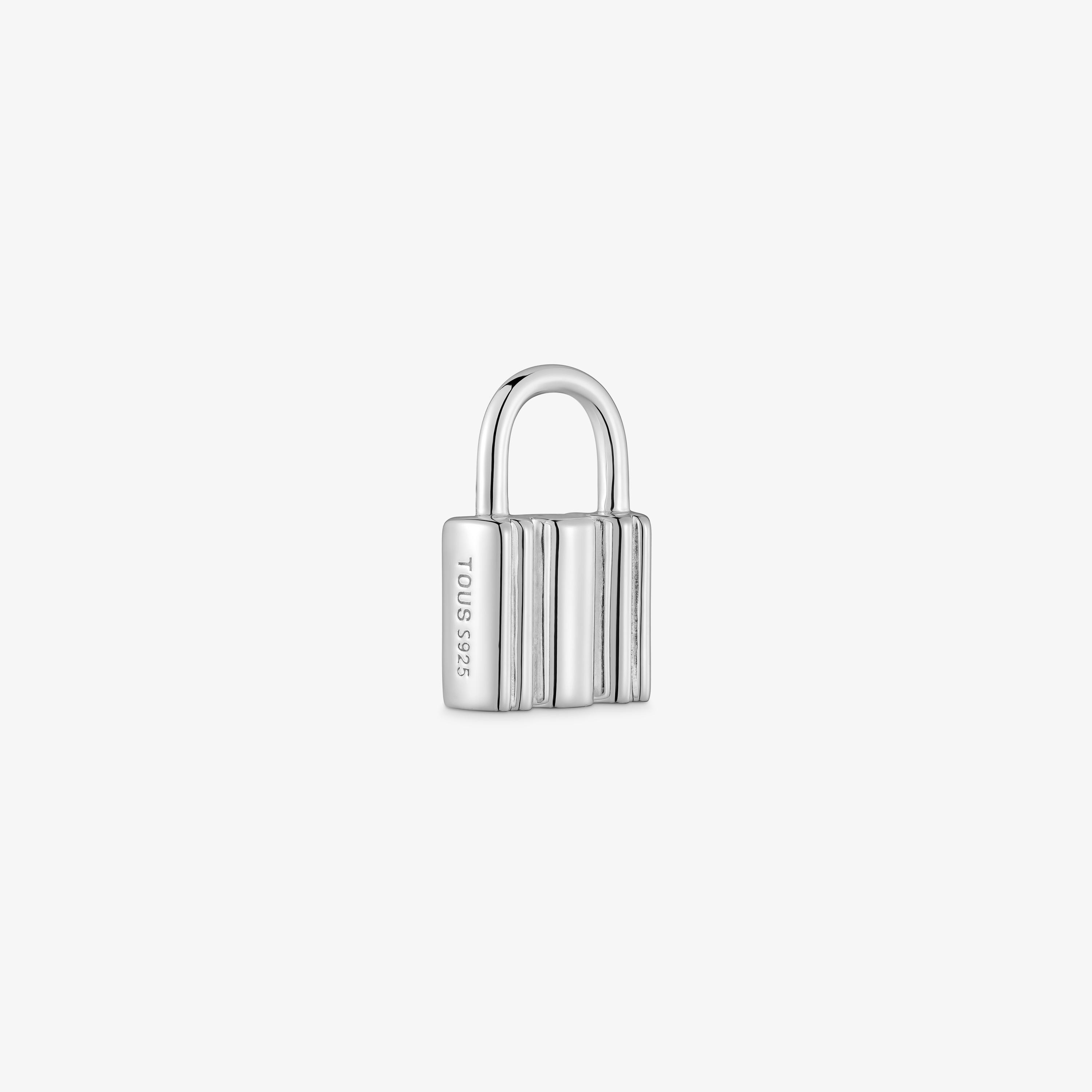 Silver padlock motif Pendant TOUS Mom