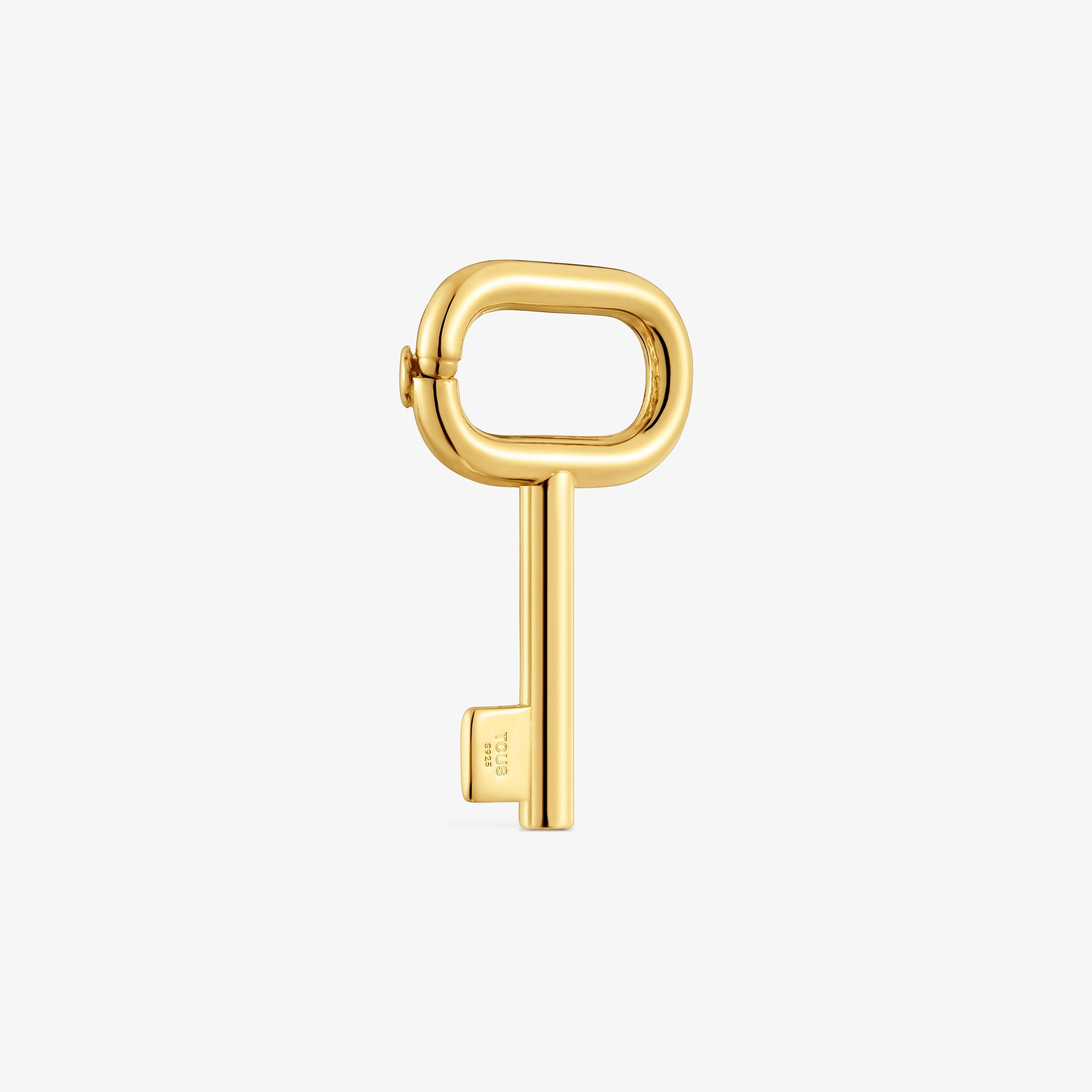 mm Pendant with 18K gold vermeil and key motif TOUS Unlock