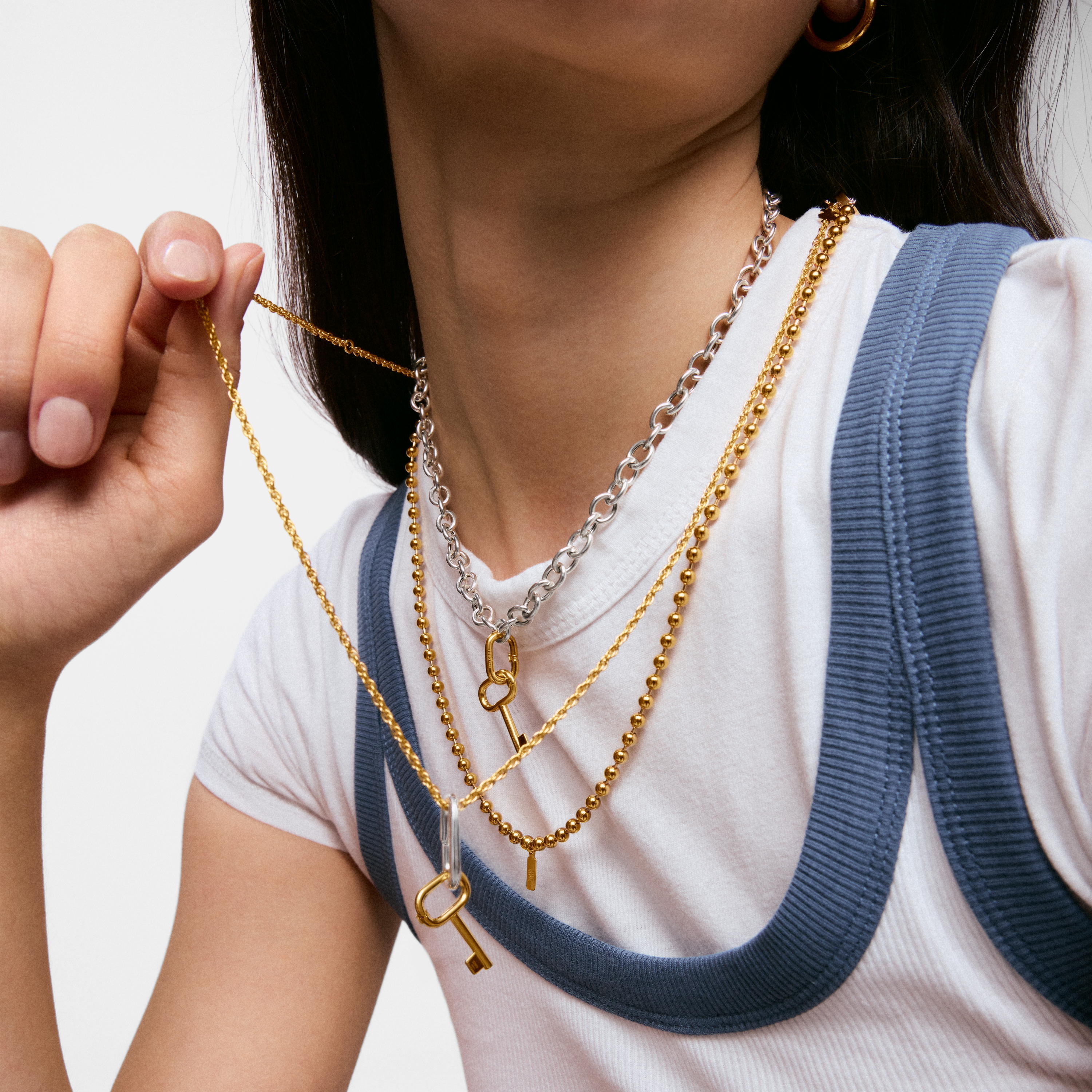 mm Pendant with 18K gold vermeil and key motif TOUS Unlock