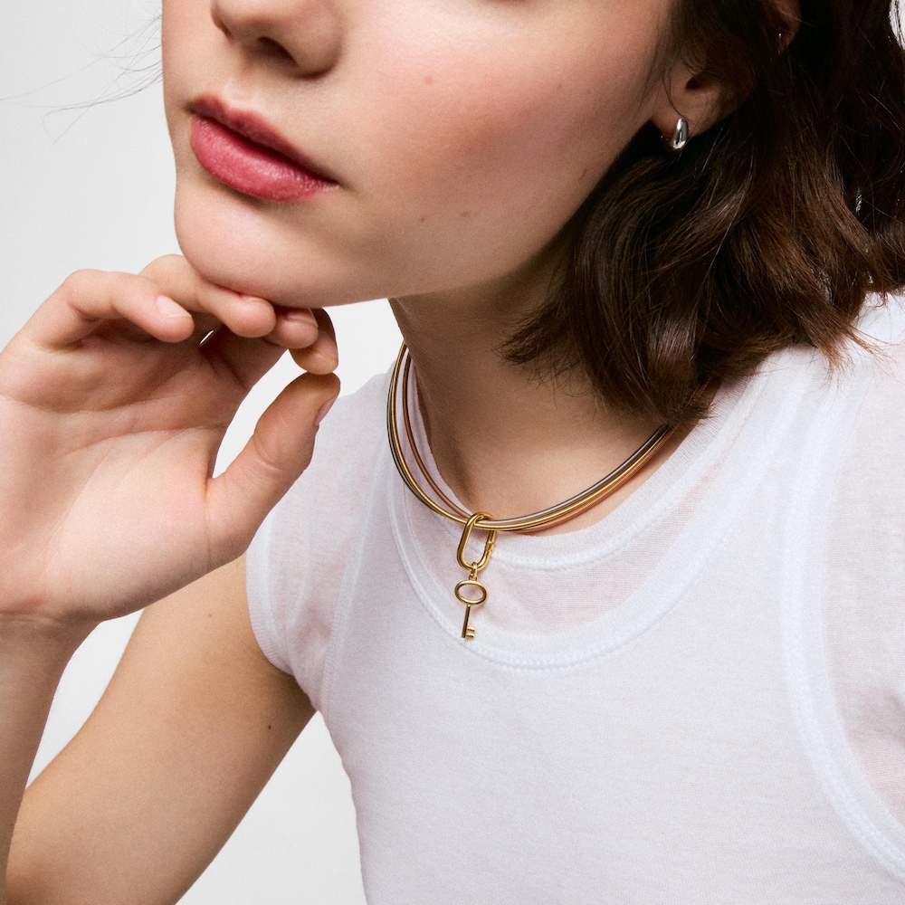 27&nbsp;mm Pendant with 18K gold vermeil and key motif TOUS Unlock