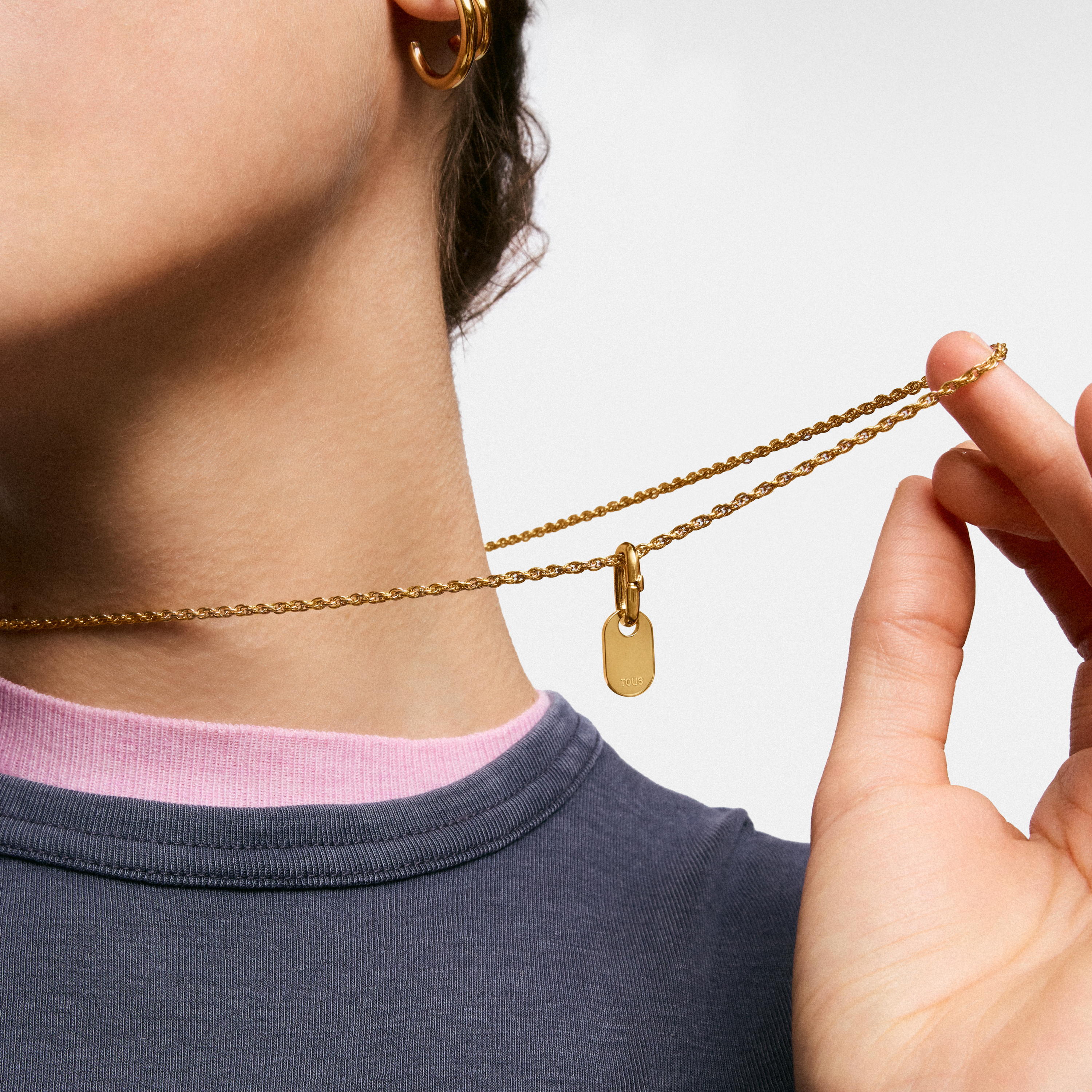 15 mm two-tone medallion pendant TOUS Unlock | TOUS