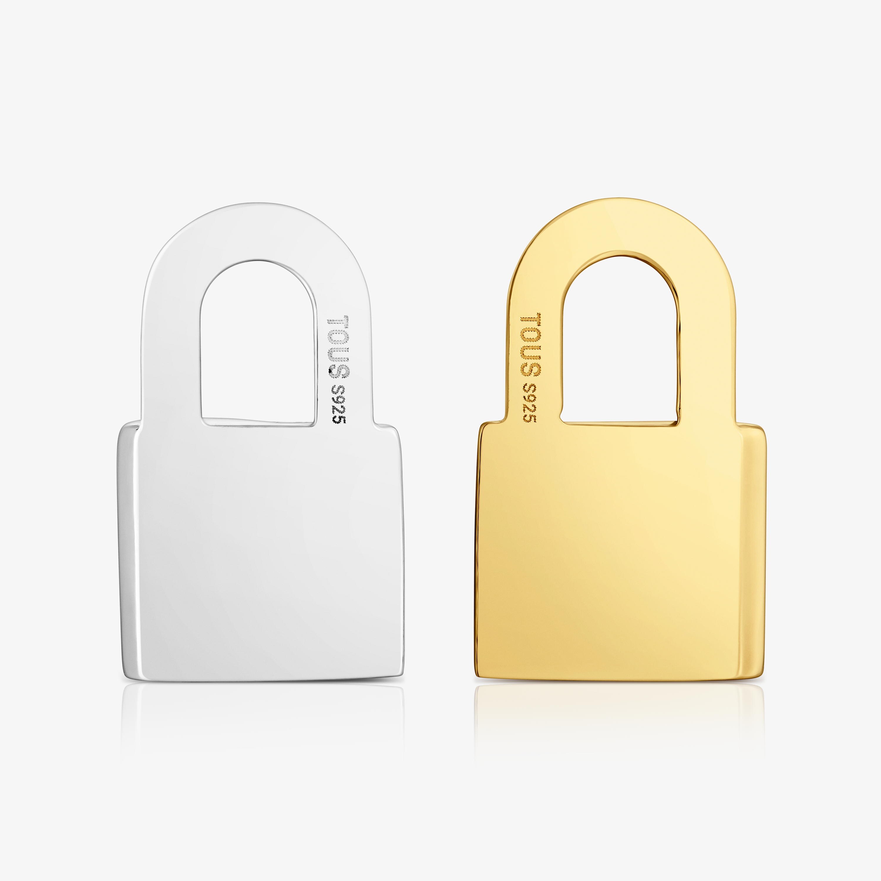 mm two-tone bear padlock motif Pendant TOUS Unlock