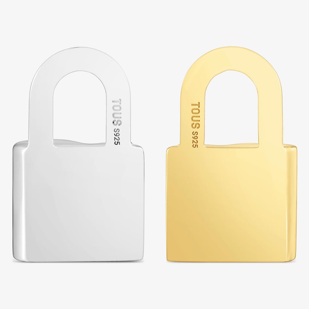 Dije bicolor motivo oso candado 26 mm TOUS Unlock