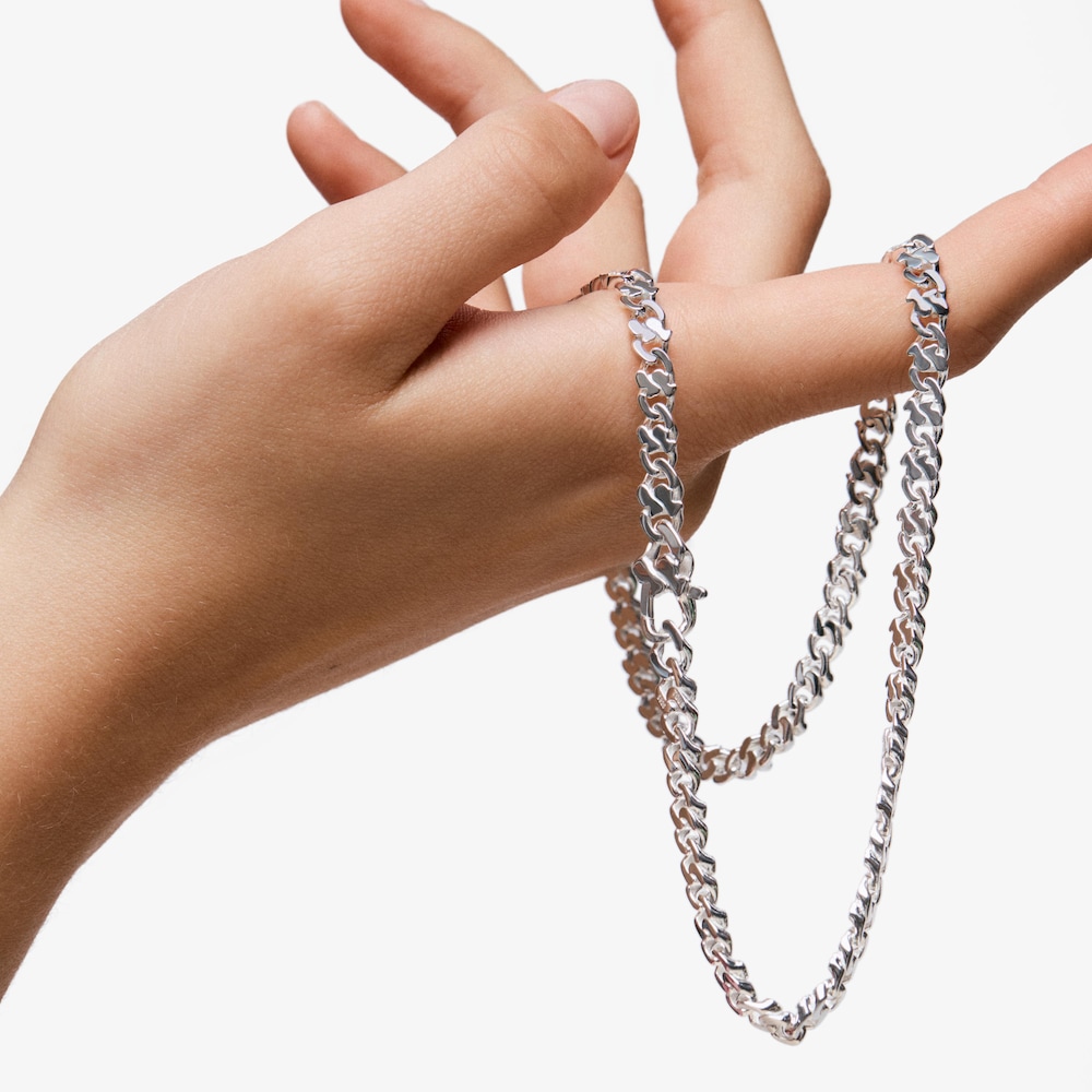 Collar cadena corto de plata 9 mm Bear's Chain