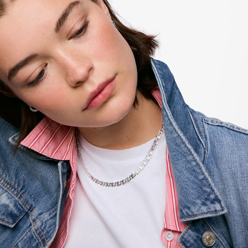 Collar cadena corto de plata 9 mm Bear's Chain