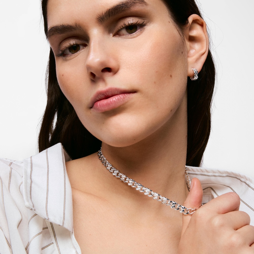 Collar cadena corto de plata 9 mm Bear's Chain