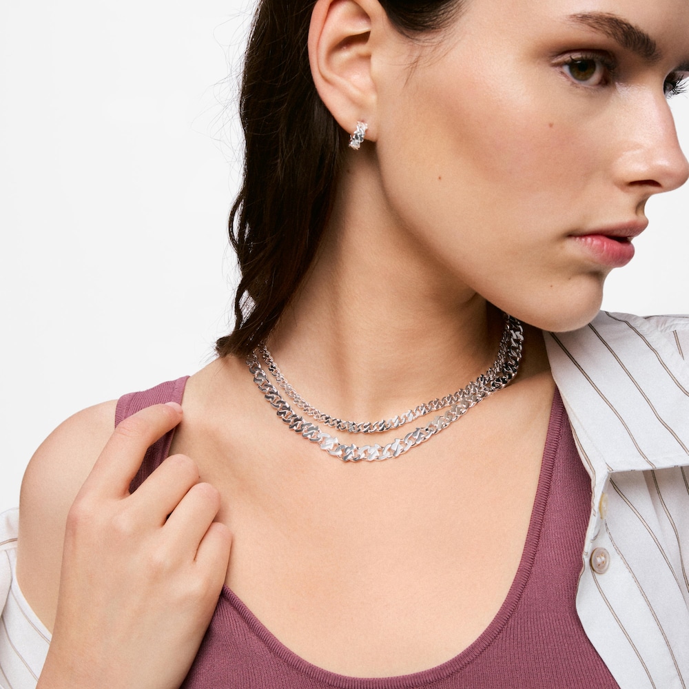 Collar cadena corto de plata 9 mm Bear's Chain