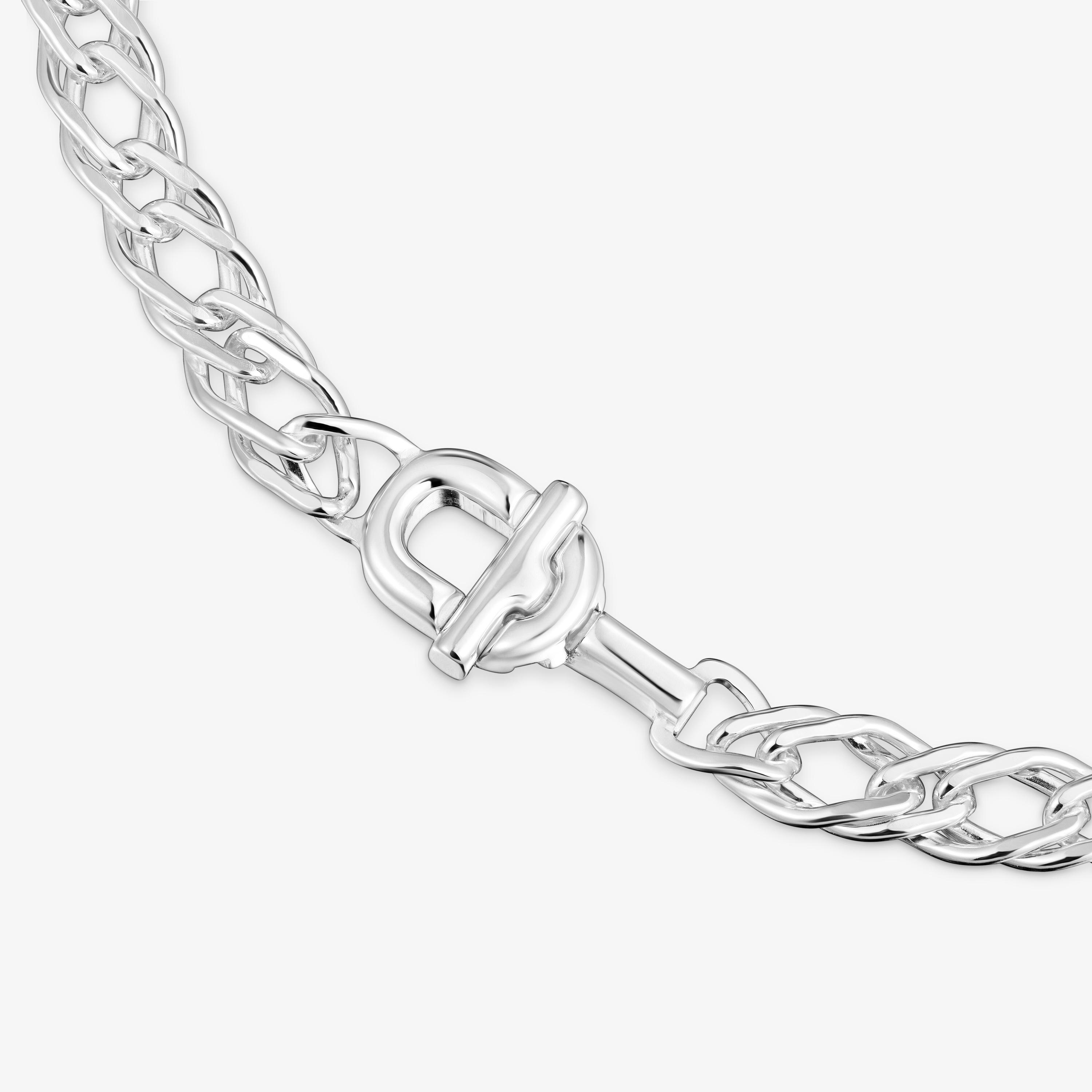 Silver Necklace with double curb chain TOUS MANIFESTO