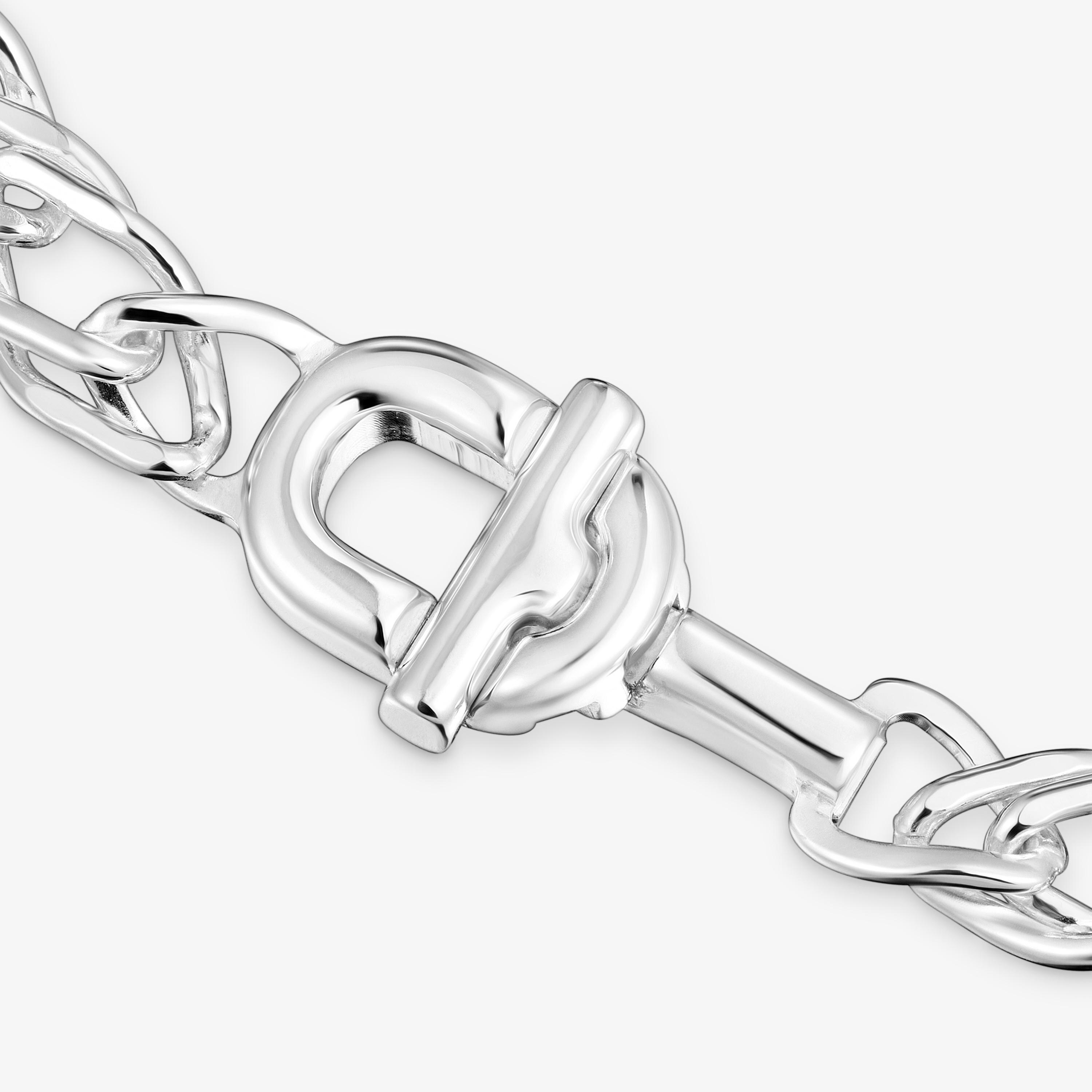Silver Necklace with double curb chain TOUS MANIFESTO