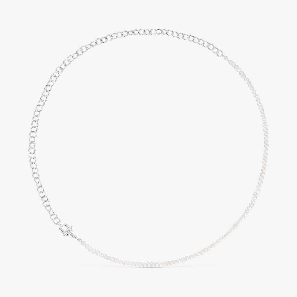 Collar cadena de plata y perlas cultivadas TOUS MANIFESTO