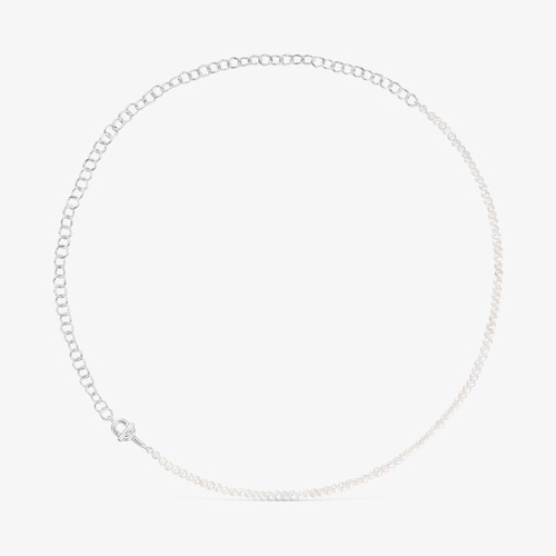 Collar cadena de plata y perlas cultivadas TOUS MANIFESTO