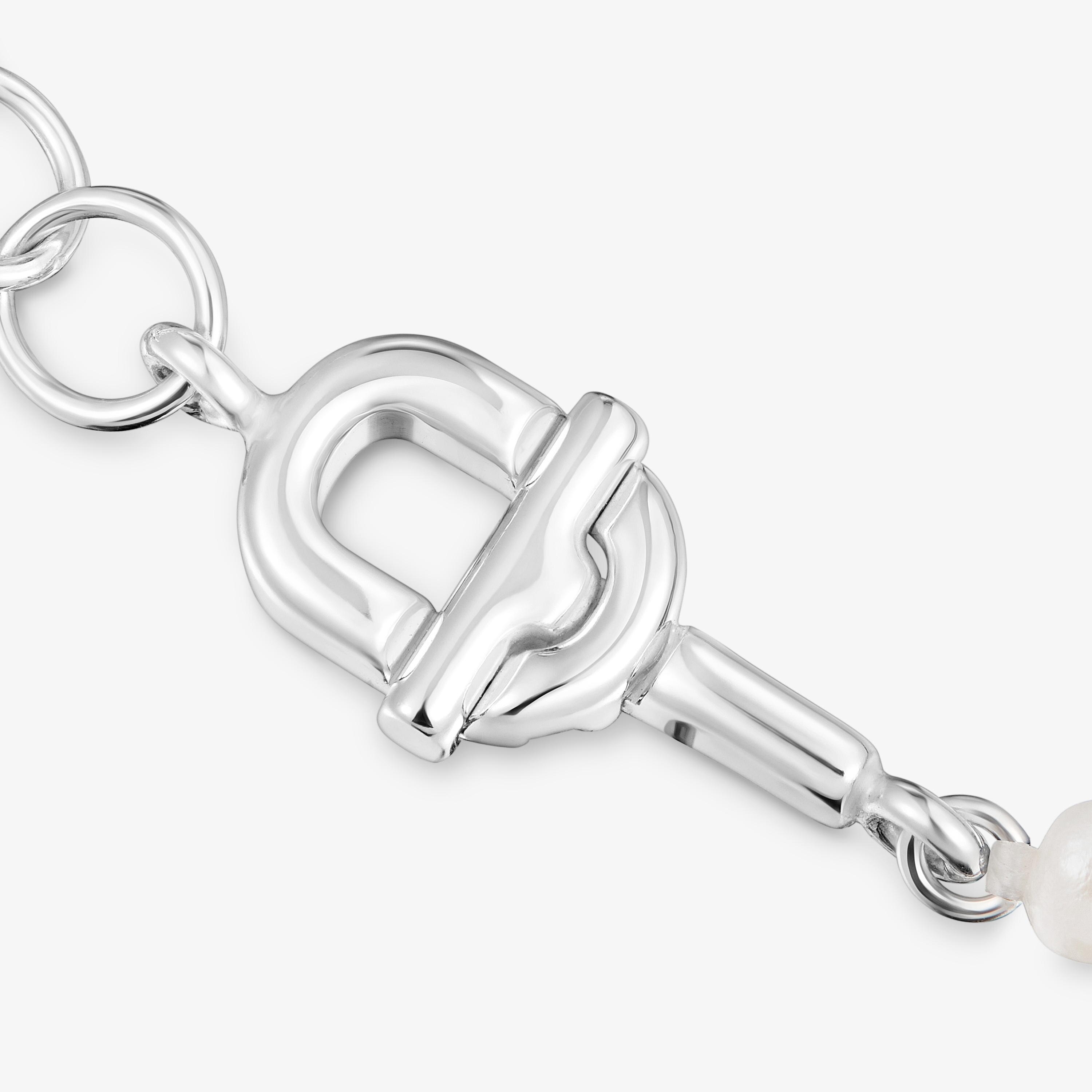 Silver Chain necklace with cultured pearls TOUS MANIFESTO