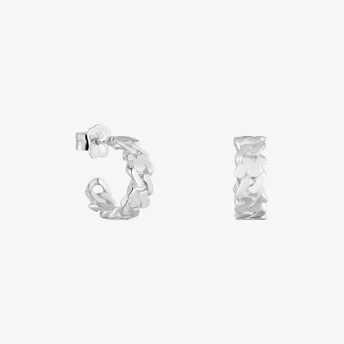 Tous - Pendientes De Aro De Plata 27 Mm Bear's Chain - Plateado