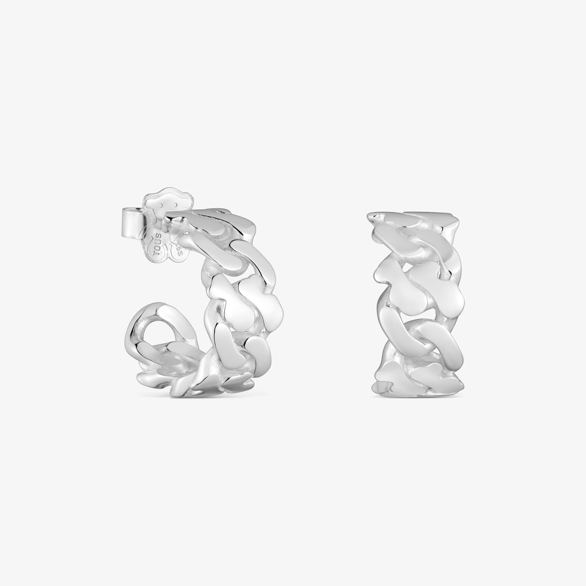 Tous - Pendientes De Aro De Plata 17 Mm Bear's Chain - Plateado