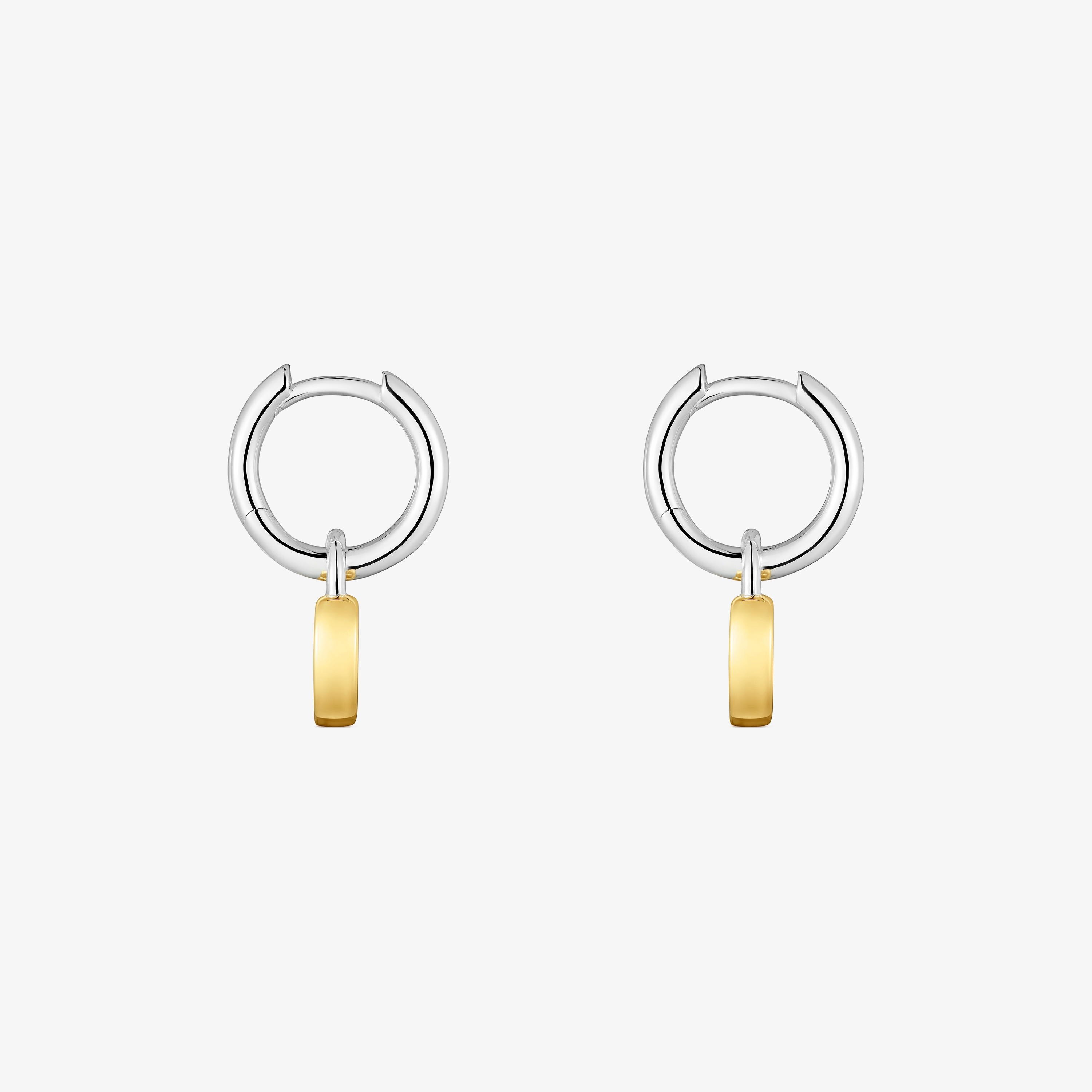 Two-tone heart padlock Hoop earrings TOUS Unlock