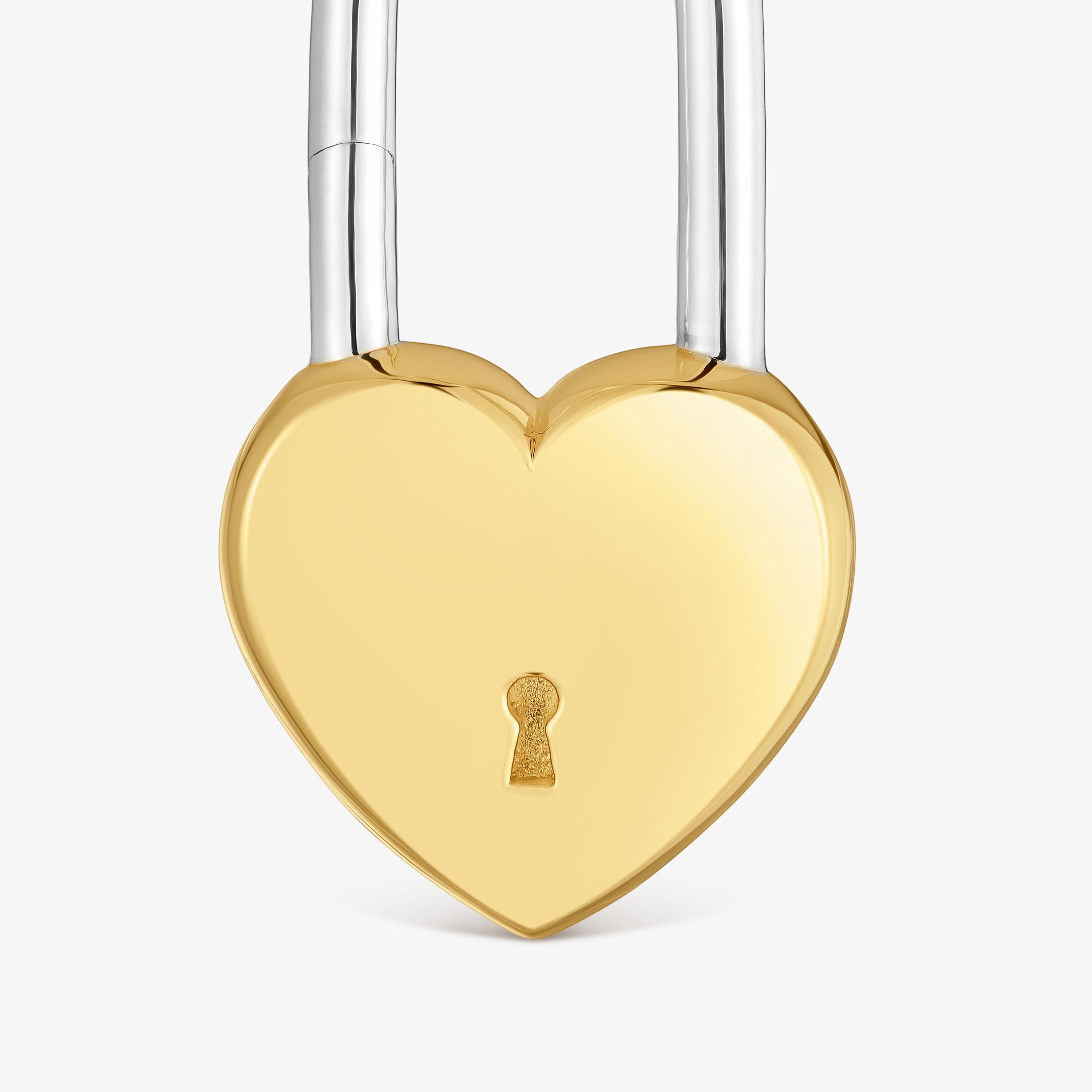 31 mm two-tone heart padlock Hoop earrings TOUS Unlock