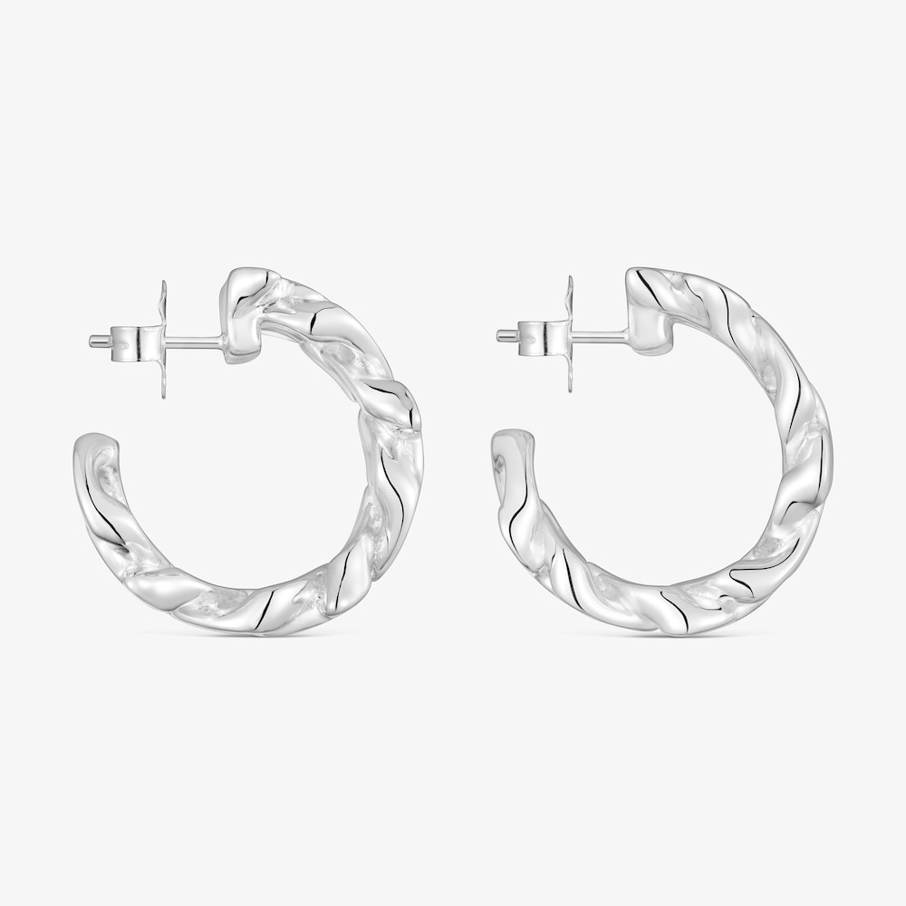 27&nbsp;mm silver Hoop earrings TOUS Bear&rsquo;s Chain