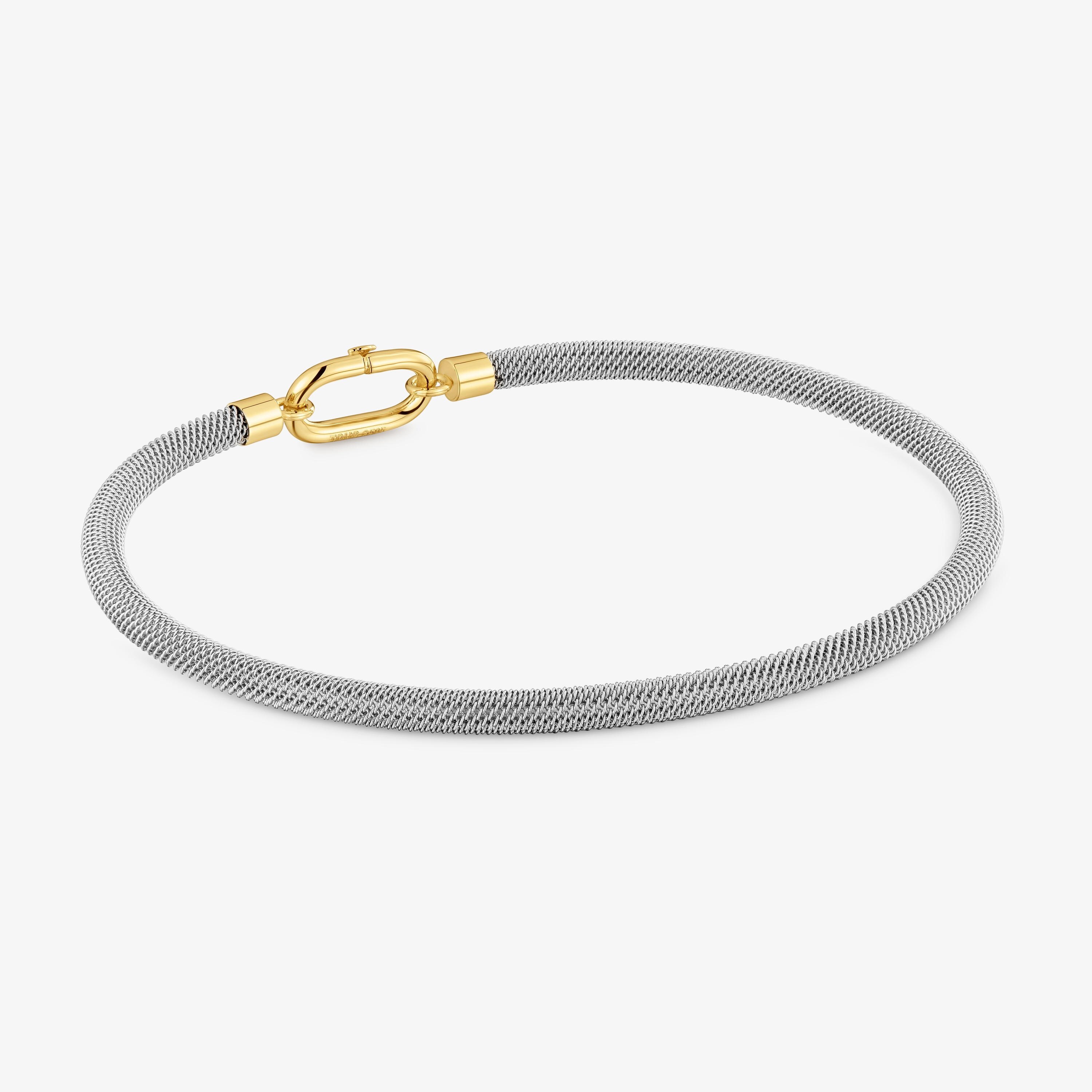 Steel and 14K solid gold Bangle TOUS Unlock