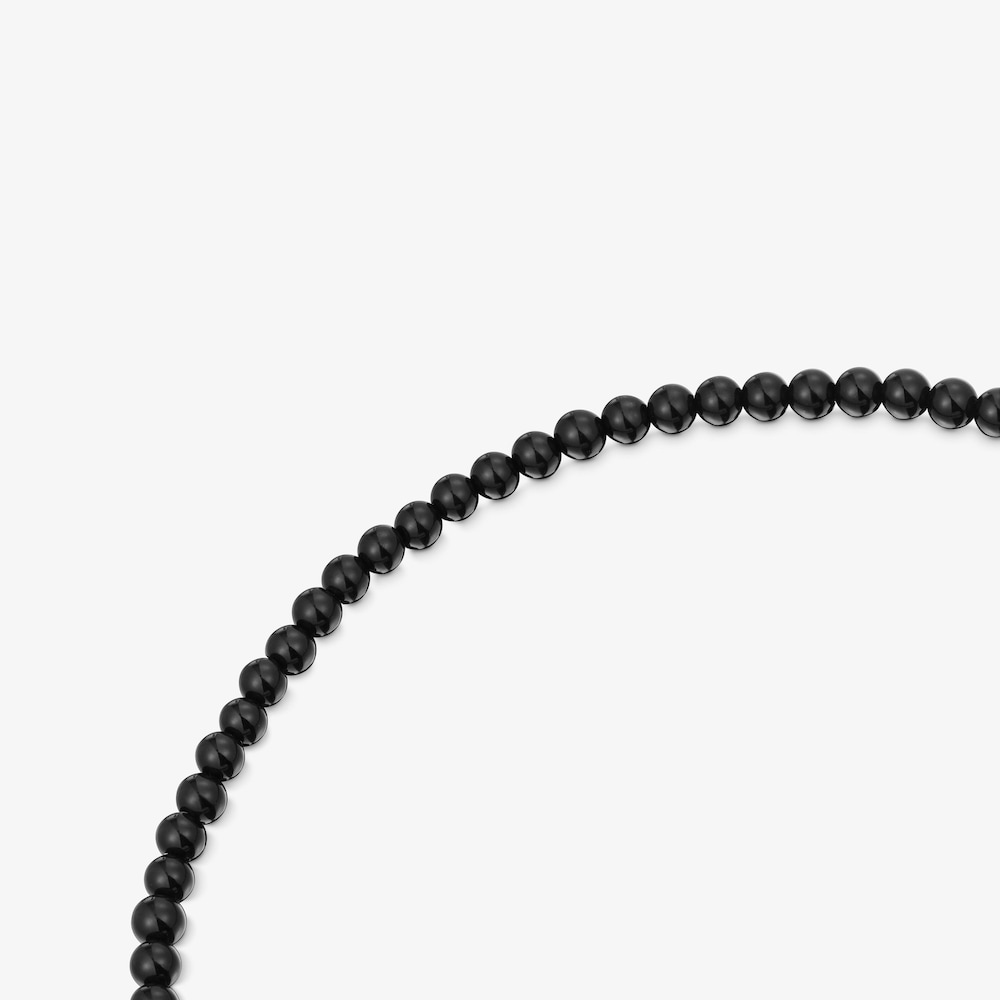 Kurze Halskette aus 18&nbsp;kt vergoldetem Silber mit Onyx TOUS Hold Oval