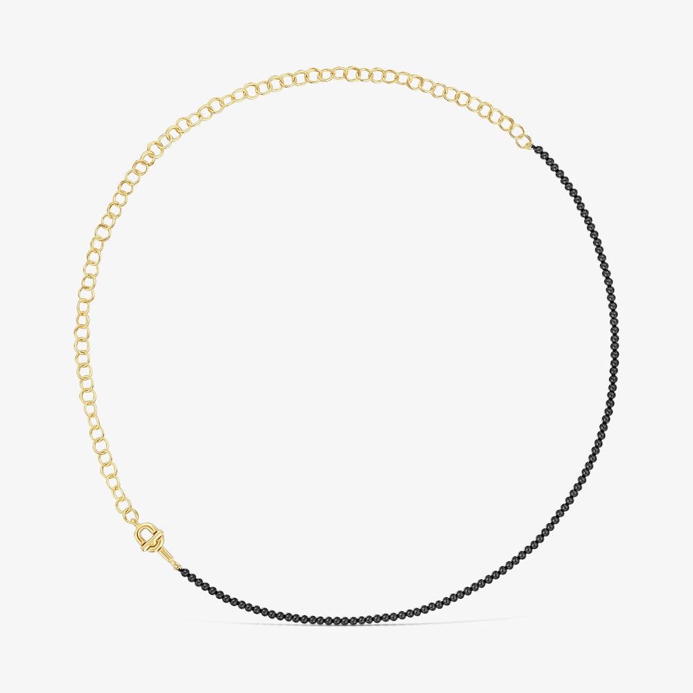 Choker in argento placcato oro 18&nbsp;kt e onice TOUS MANIFESTO