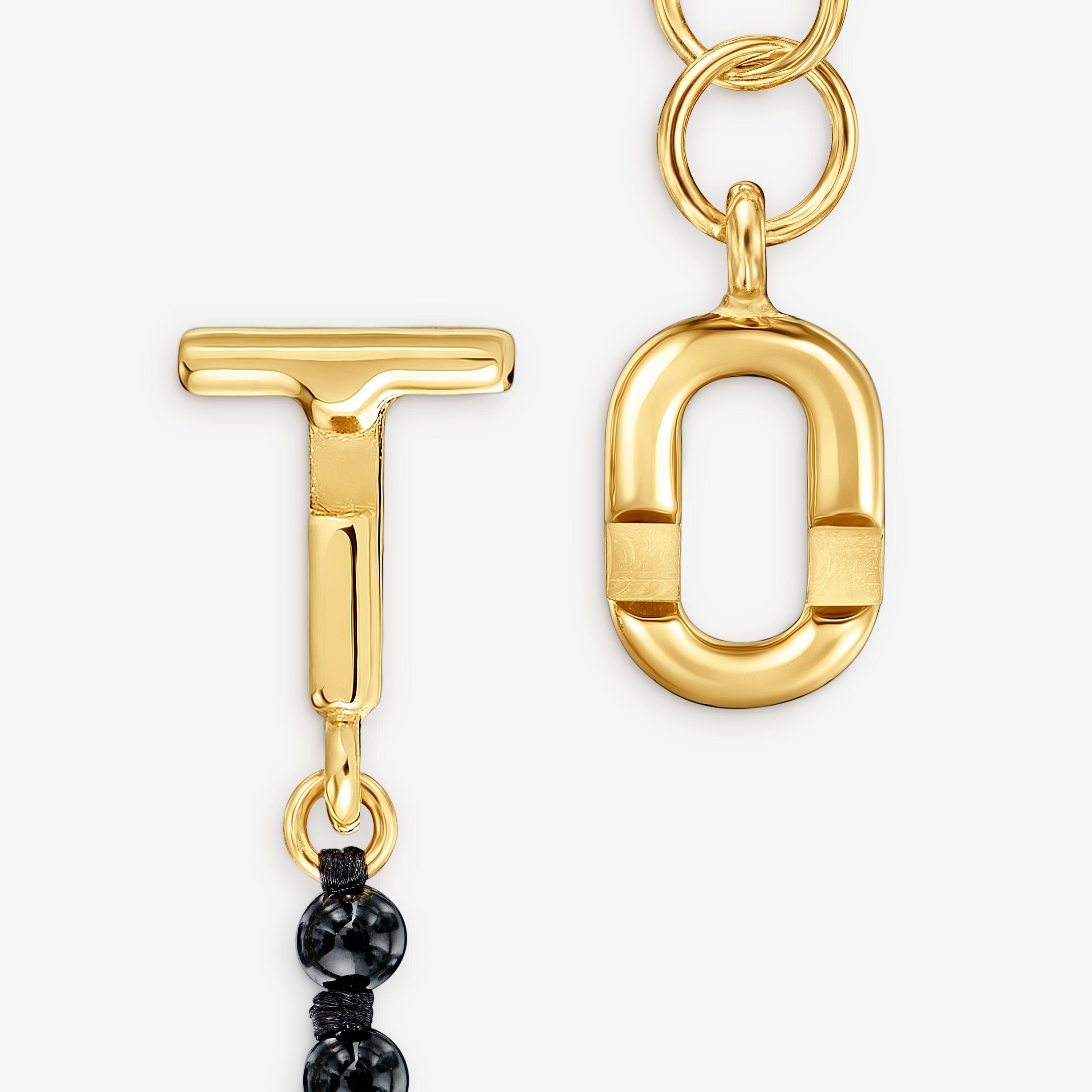 18kt gold vermeil and onyx Choker TOUS MANIFESTO