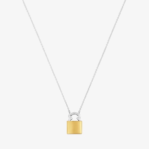 Collar bicolor motivo oso candado 16 mm TOUS Unlock
