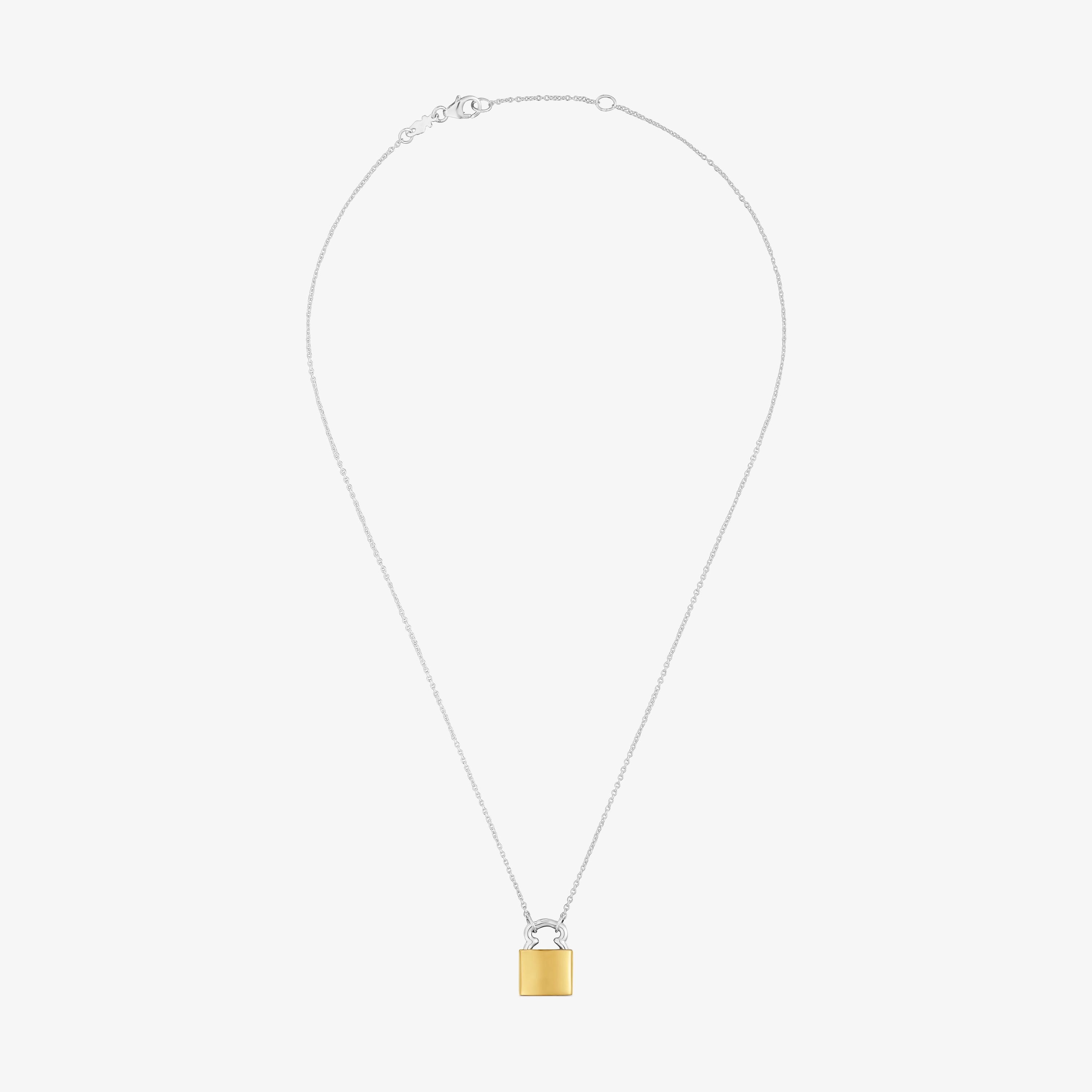 mm two-tone bear padlock motif Necklace TOUS Unlock