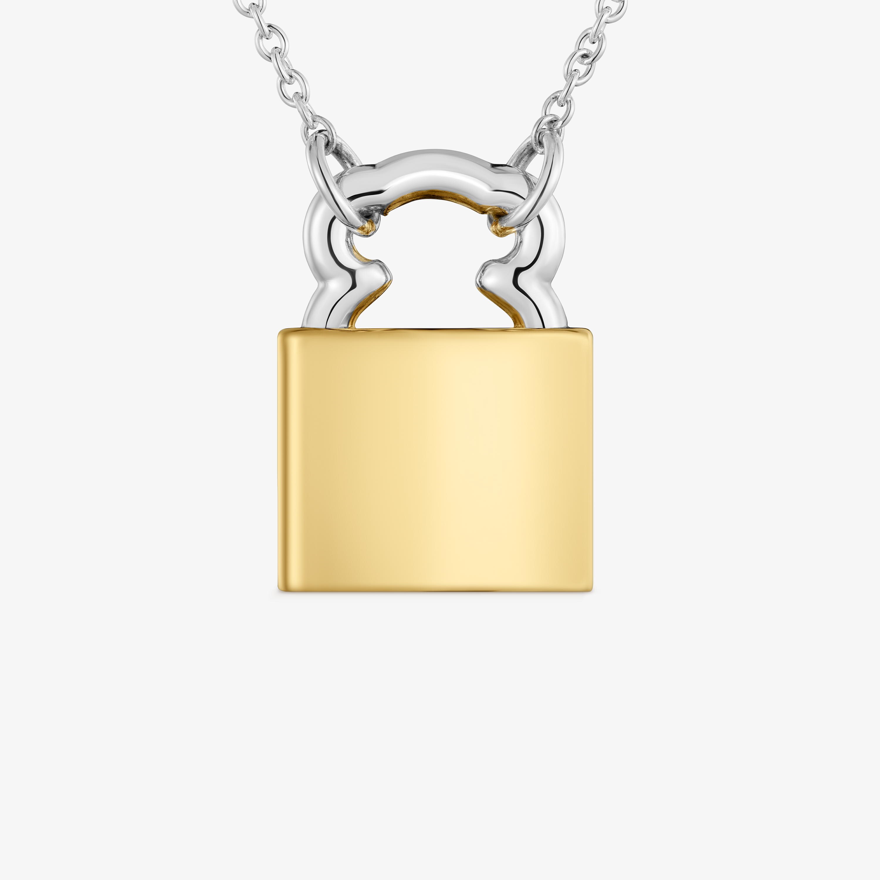 mm two-tone bear padlock motif Necklace TOUS Unlock