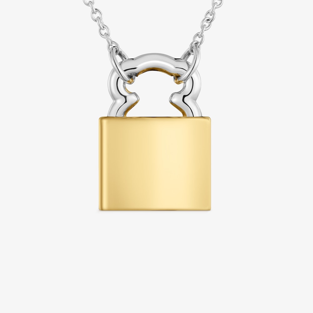 Collar bicolor motivo oso candado 16 mm TOUS Unlock