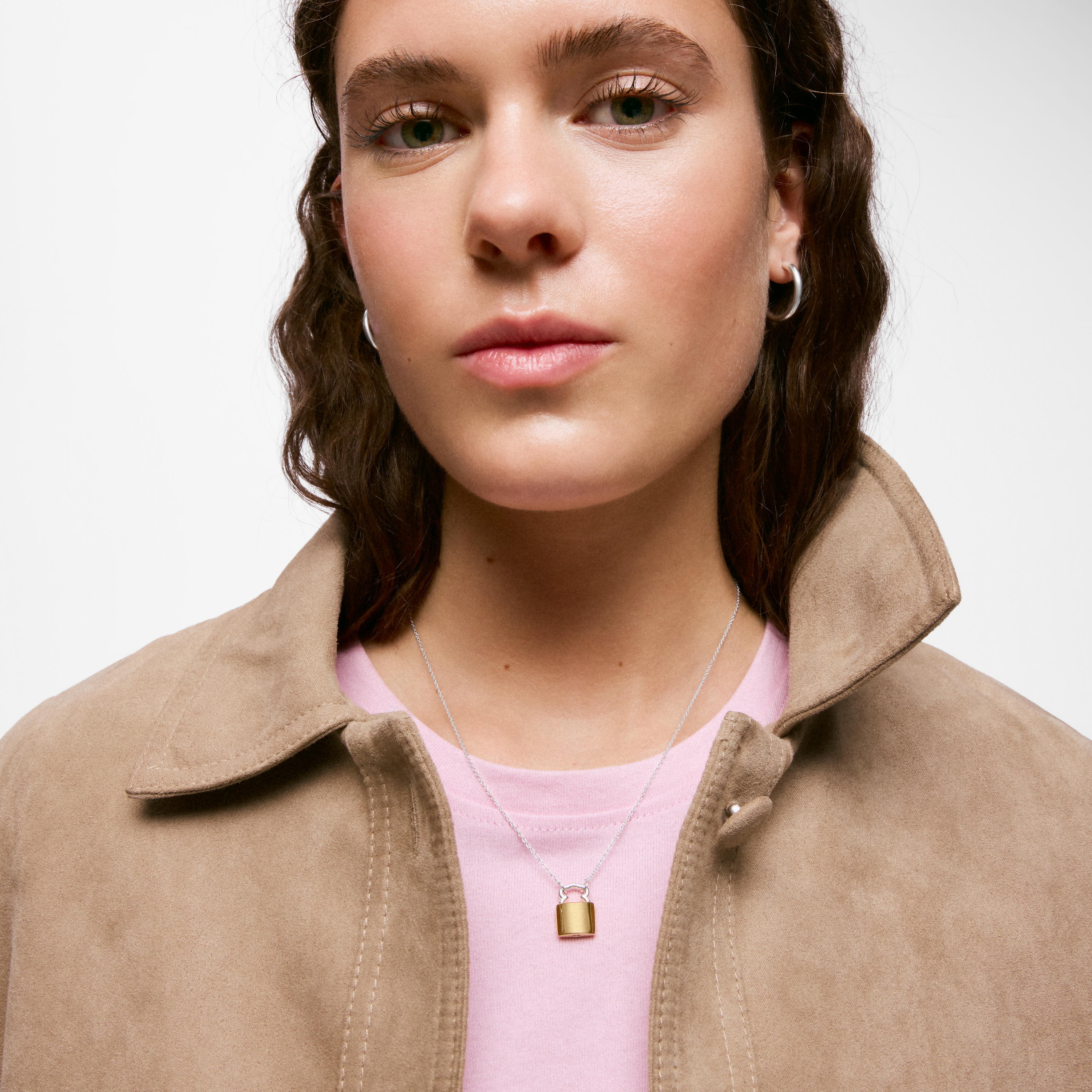 mm two-tone bear padlock motif Necklace TOUS Unlock