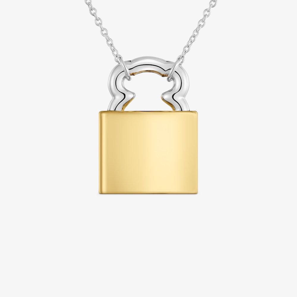 Collar bicolor motivo oso candado 23 mm TOUS Unlock