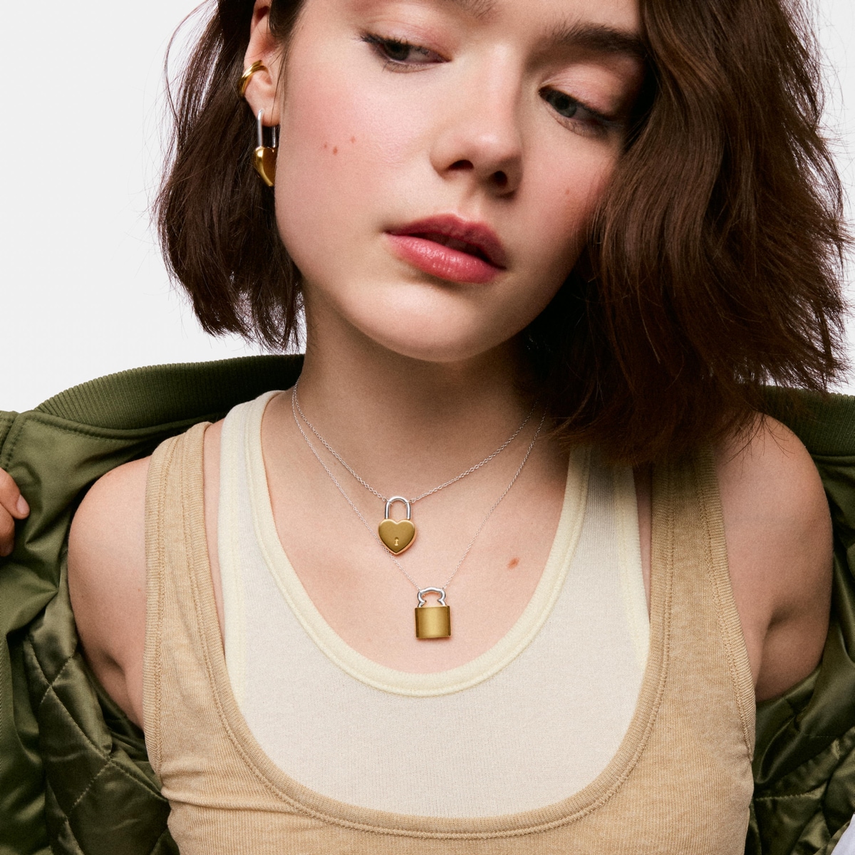 Tous - Collar Bicolor Motivo Corazón Candado Tous Unlock - Bicolor