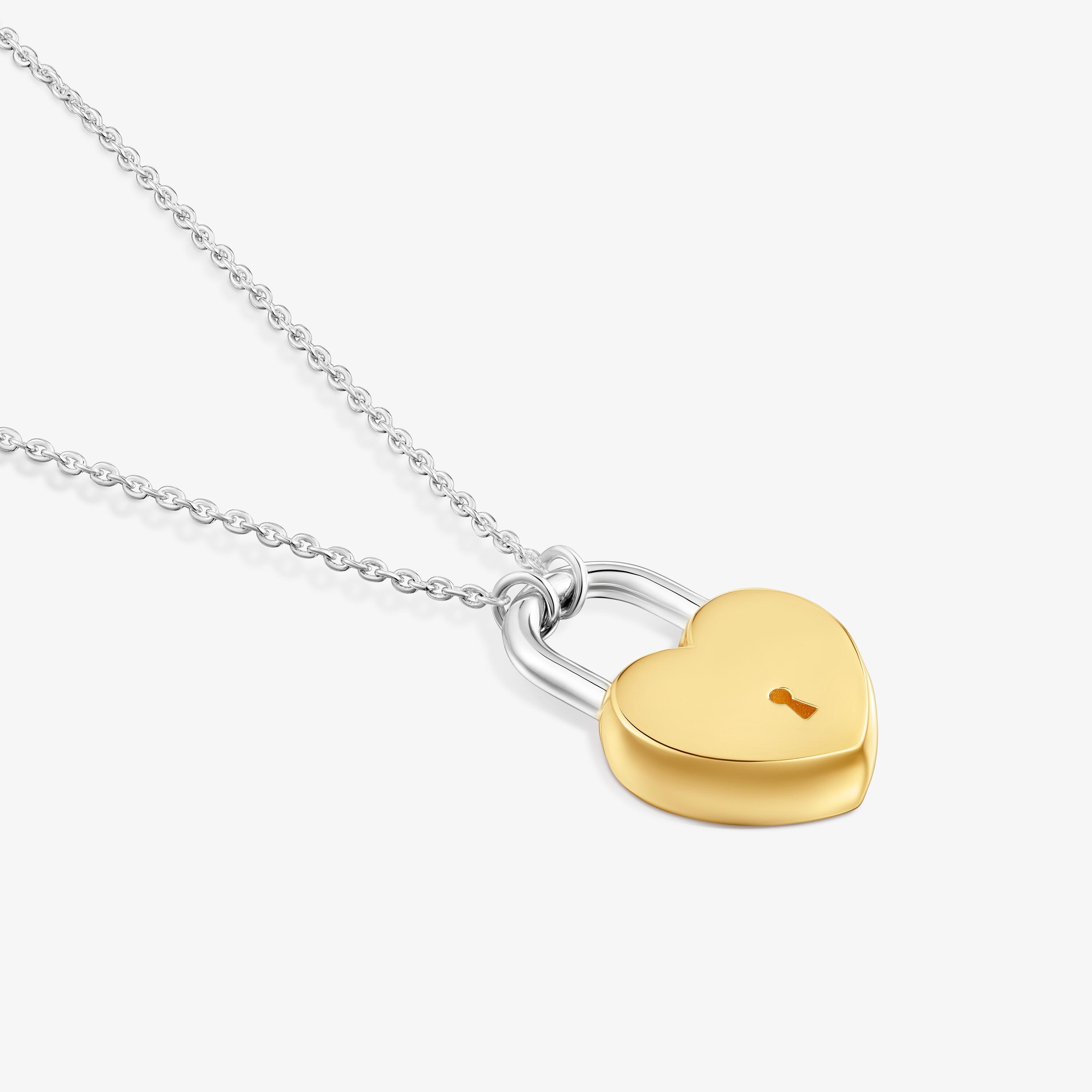 アクセサリー tolucky198553 Collar bicolor motivo corazón candado TOUS Unlock | TOUS