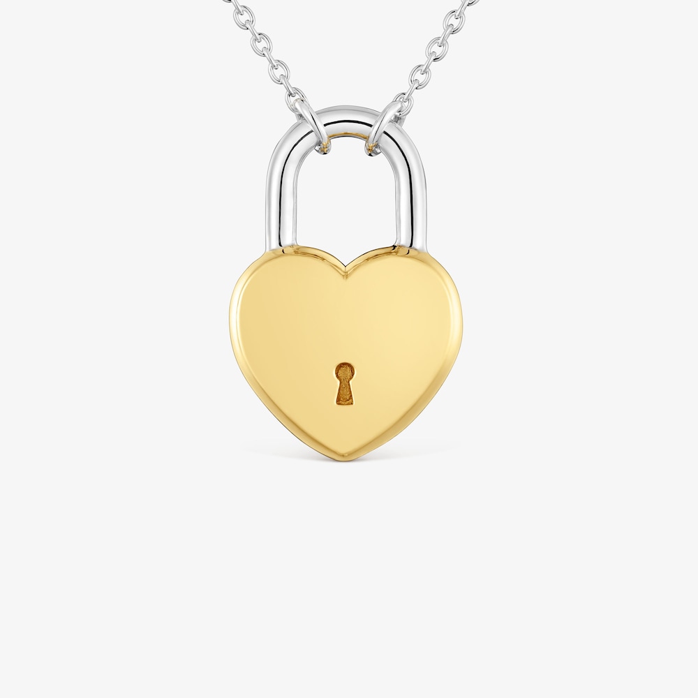 Collar bicolor motivo coraz&oacute;n candado TOUS Unlock