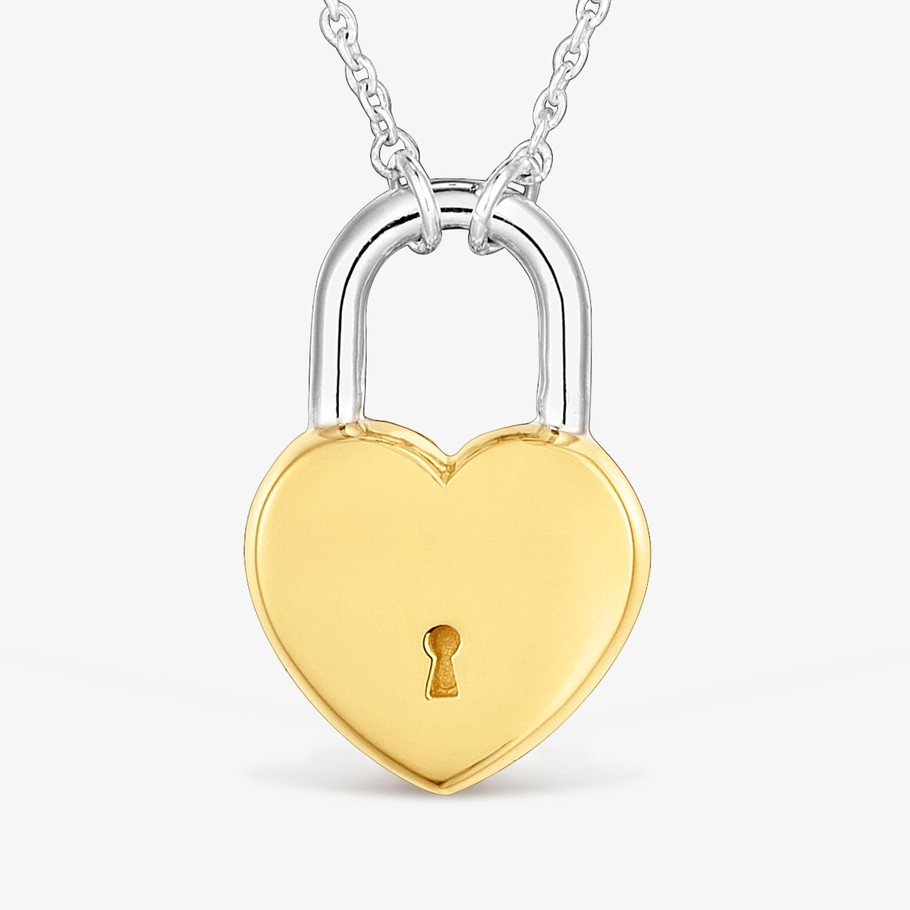 アクセサリー tolucky198553 Collar bicolor motivo corazón candado TOUS Unlock | TOUS