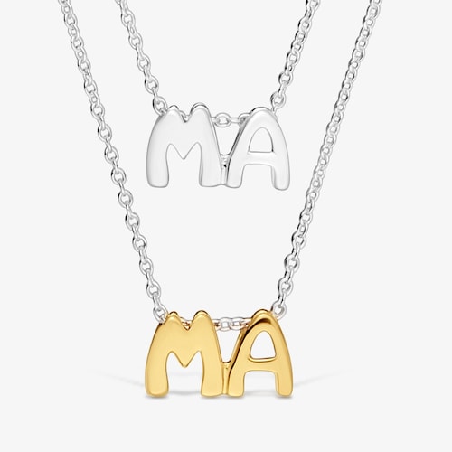Two-tone double Necklace with motifs TOUS Mama
