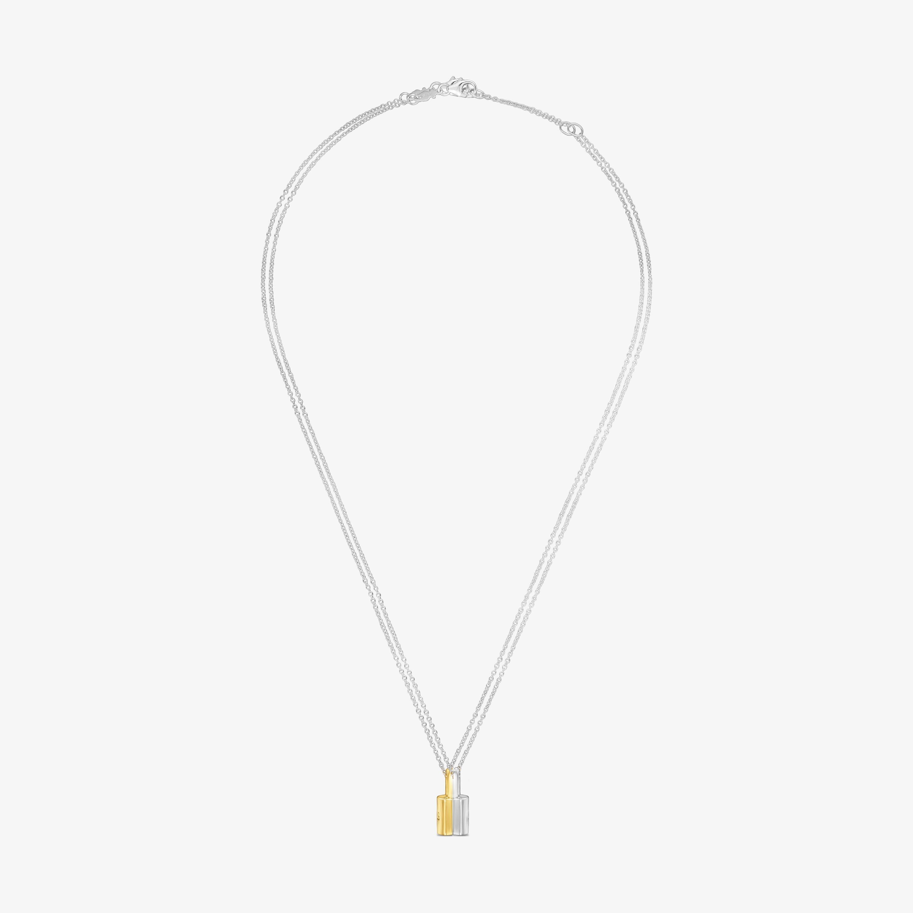 Pack of two two-tone padlock motif Necklaces TOUS Unlock