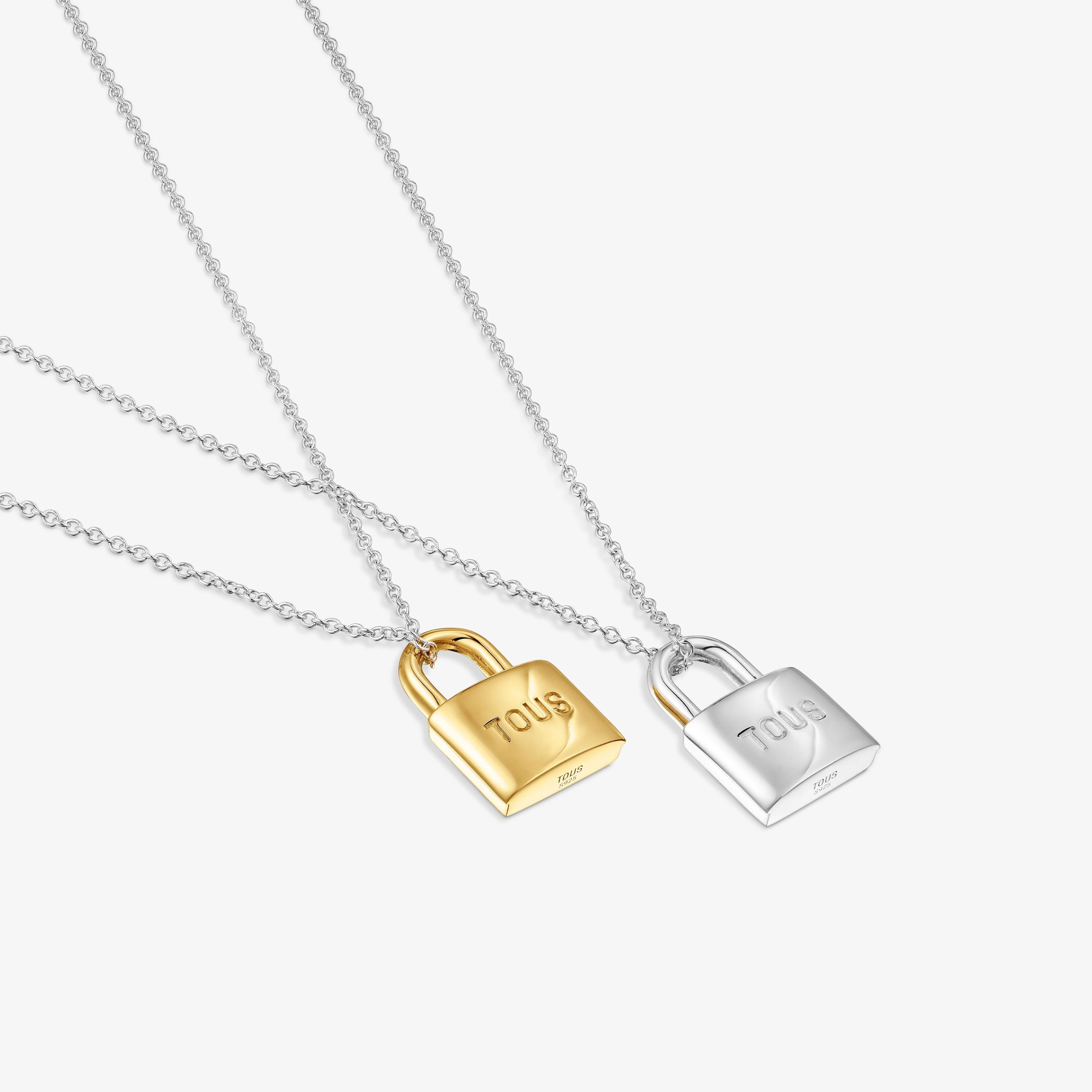 Pack of two two-tone padlock motif Necklaces TOUS Unlock
