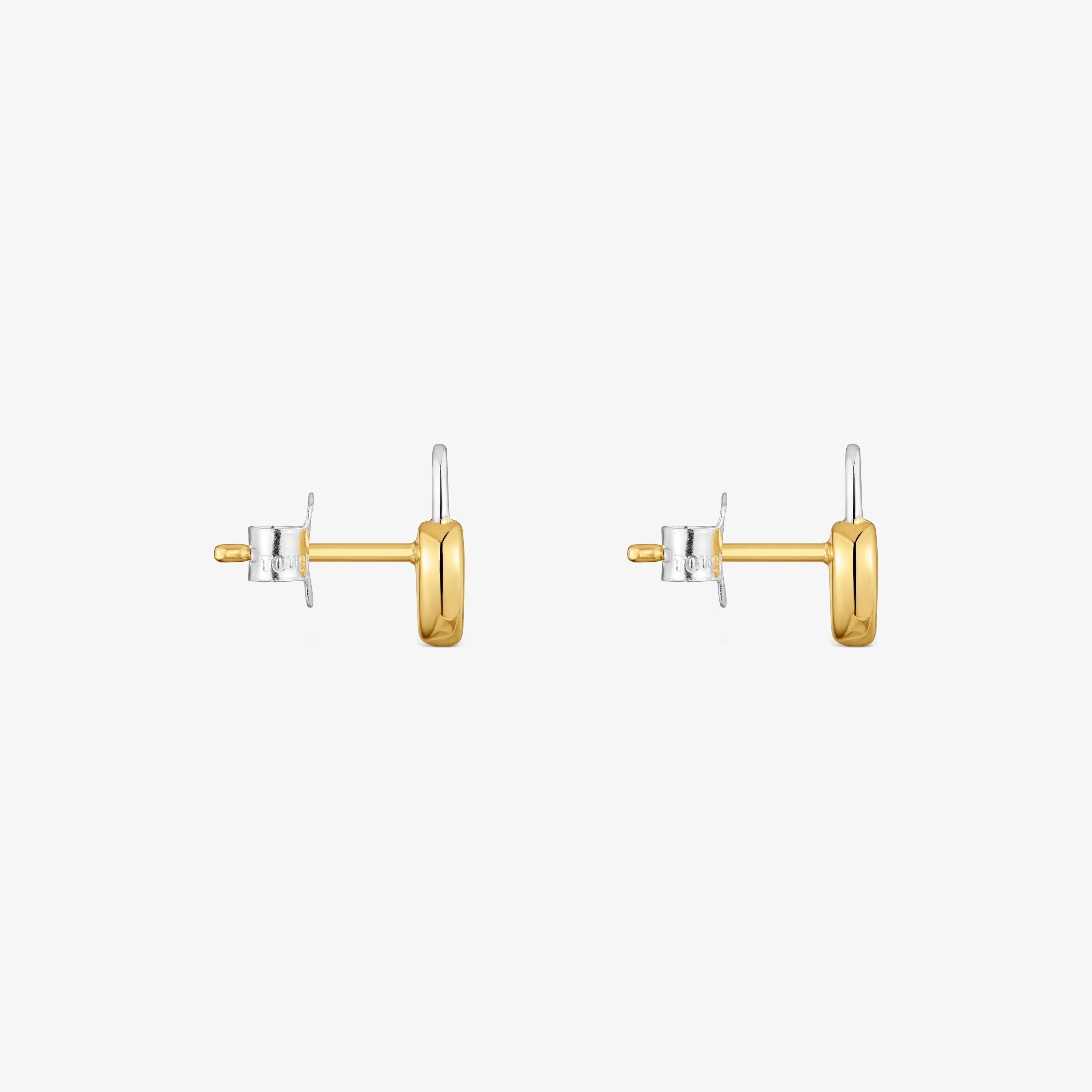 Two-tone heart padlock Earrings TOUS Unlock
