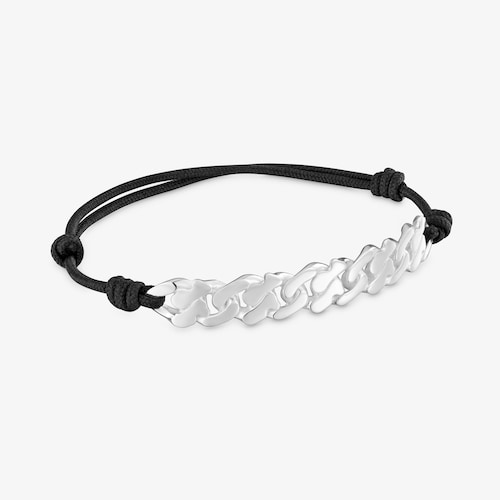 Silver and black nylon Chain bracelet TOUS Bear&rsquo;s Chain