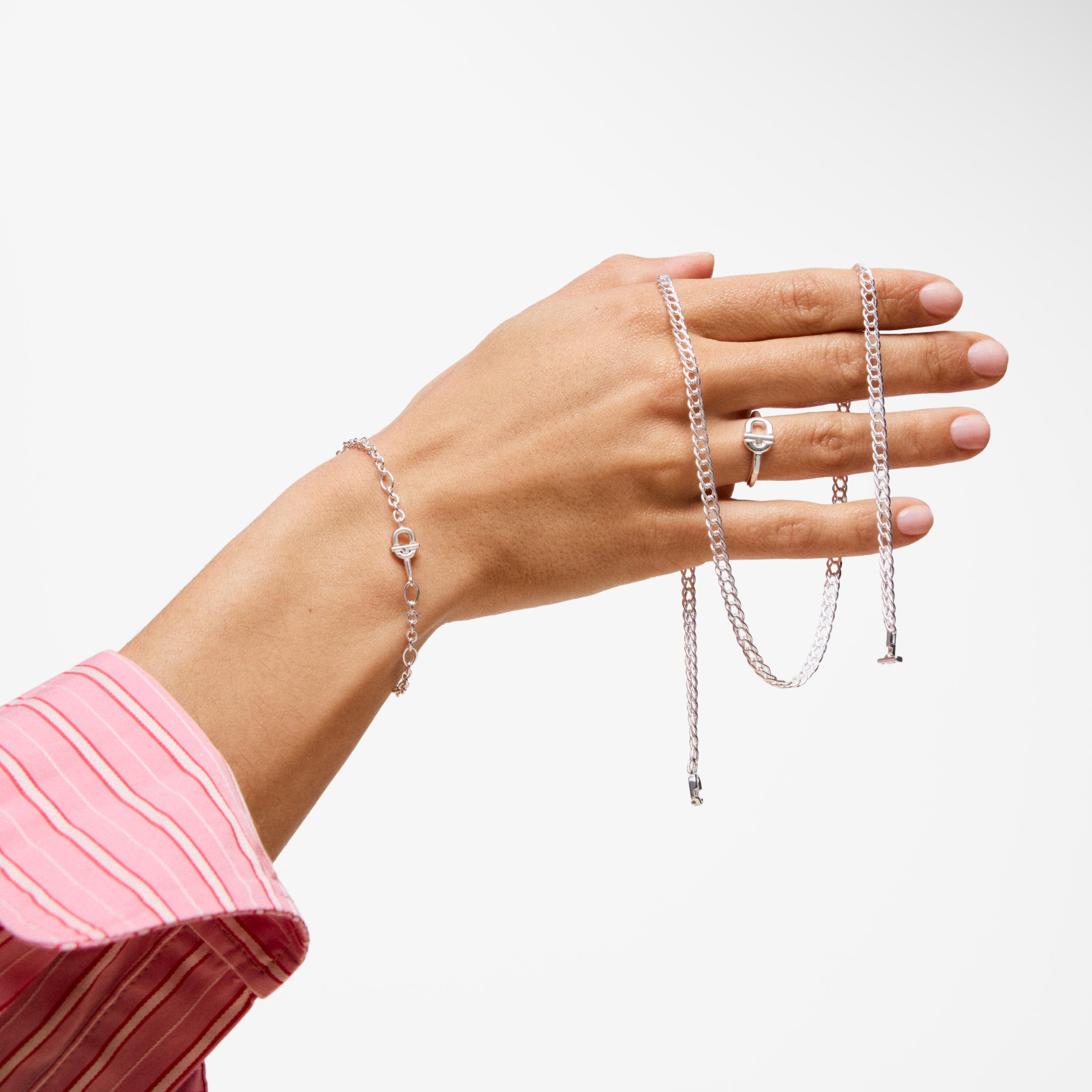 Silver Oval chain bracelet TOUS MANIFESTO