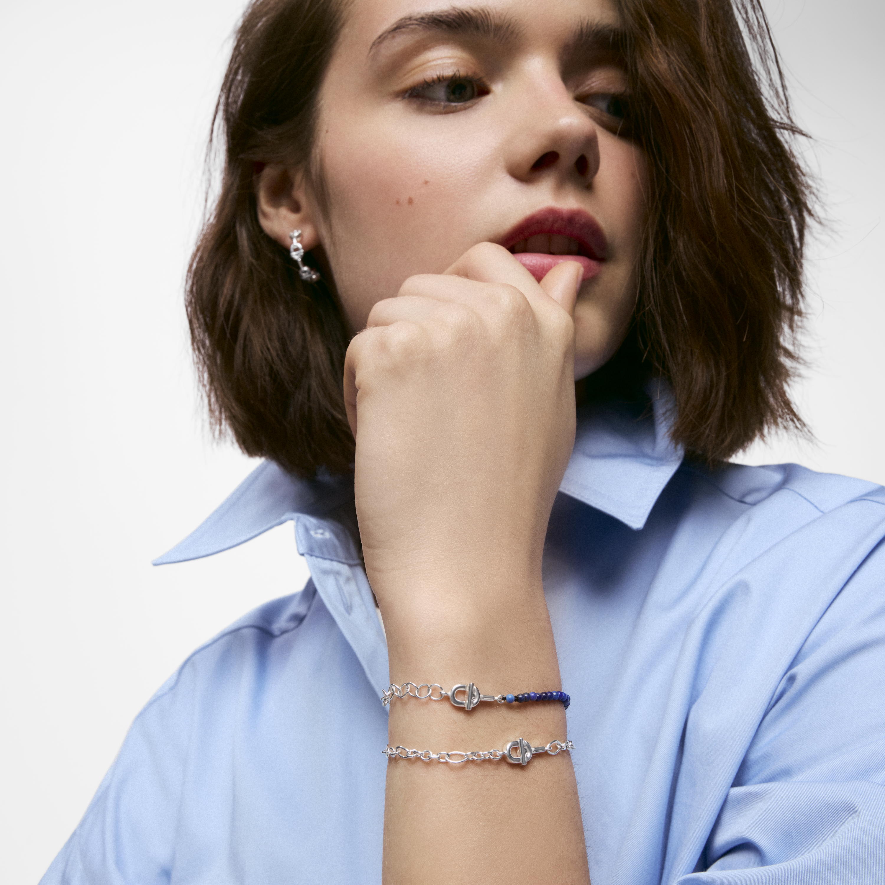 Silver and lapis lazuli Chain bracelet TOUS MANIFESTO