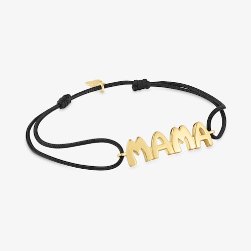 Black nylon Bracelet with 18K gold vermeil TOUS Mama