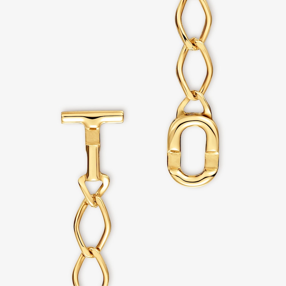 Pulsera cadena romboidal con ba&ntilde;o de oro 18 kt sobre plata TOUS MANIFESTO