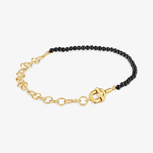 Pulsera cadena con ba&ntilde;o de oro 18 kt sobre plata y &oacute;nix TOUS MANIFESTO