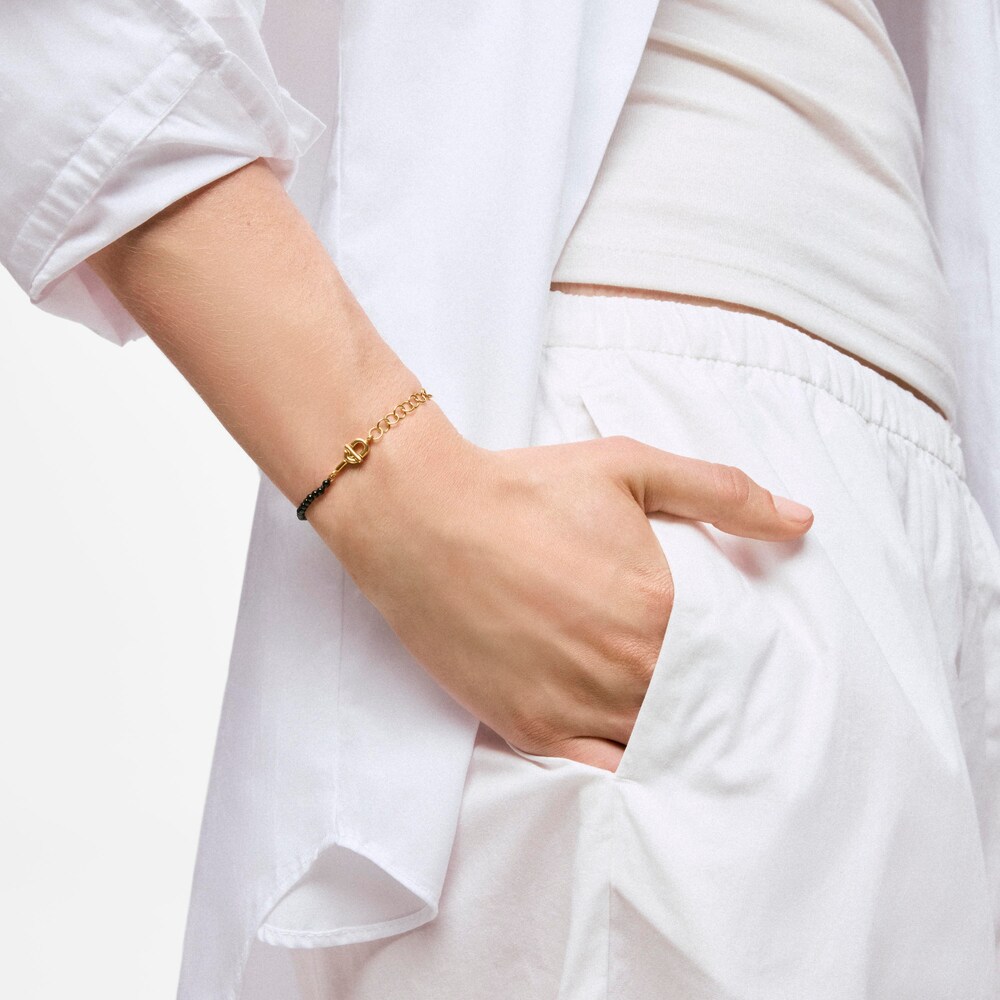 Pulsera cadena con ba&ntilde;o de oro 18 kt sobre plata y &oacute;nix TOUS MANIFESTO