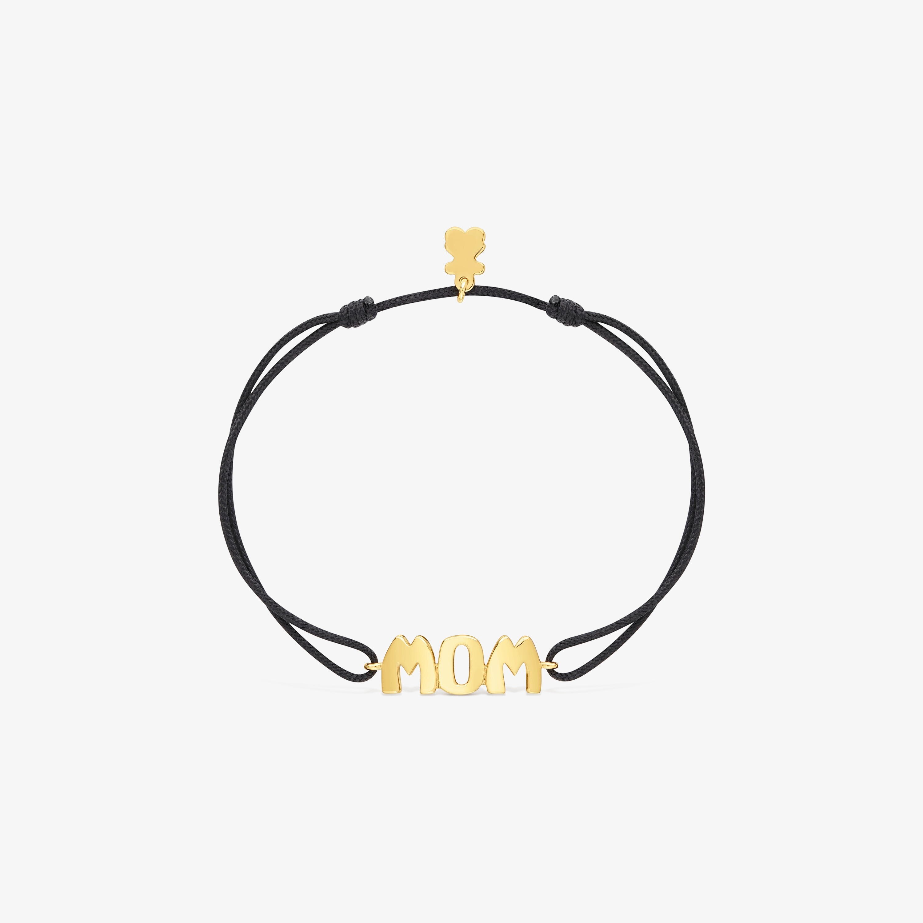 Nylon Bracelet with 18K gold vermeil TOUS Mom