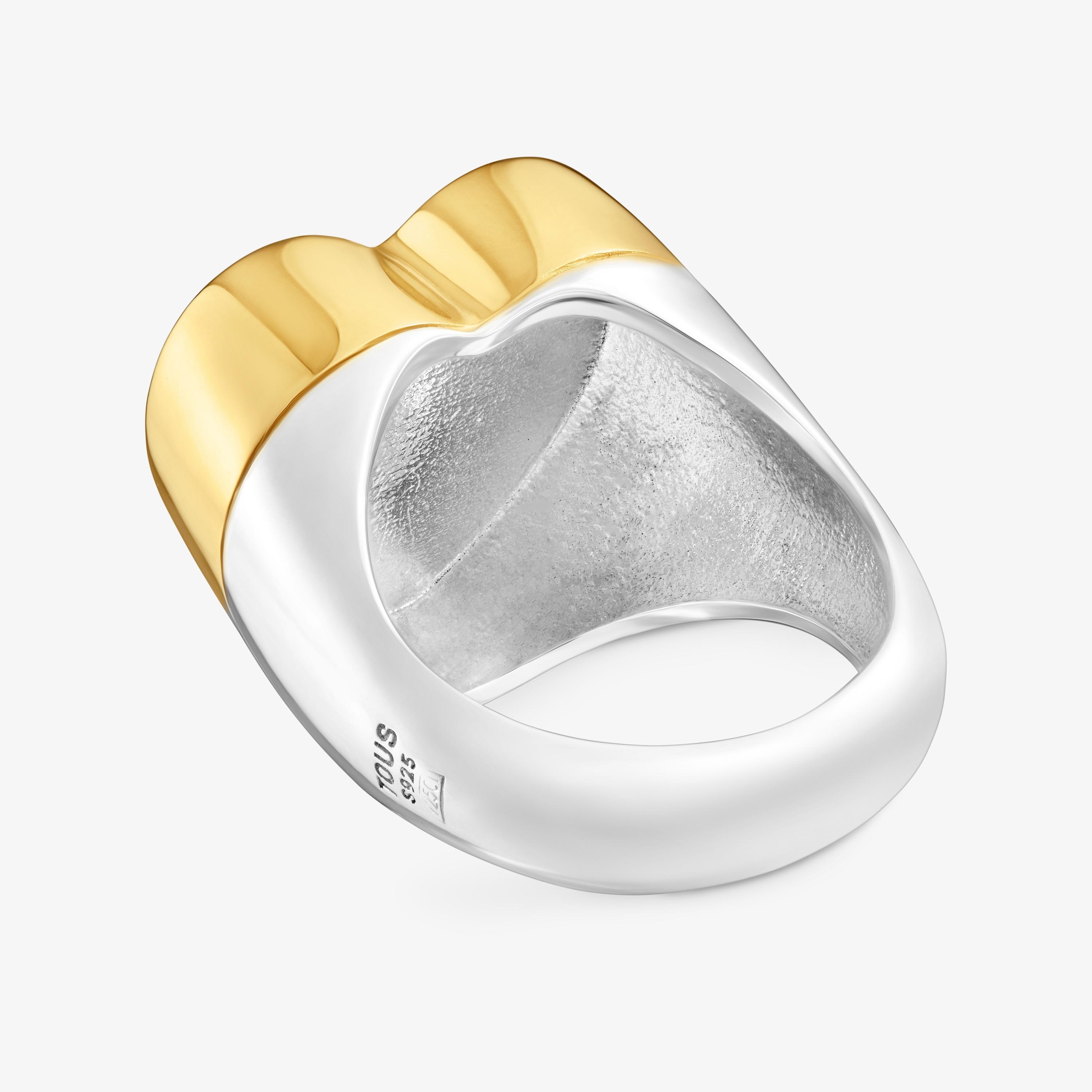 Two-tone heart motif Signet ring TOUS Unlock