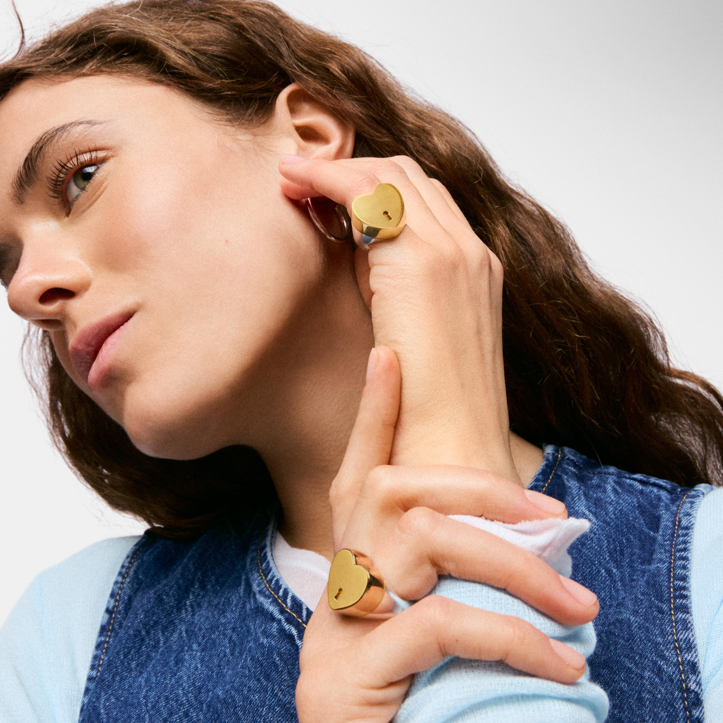 Two-tone heart motif Signet ring TOUS Unlock